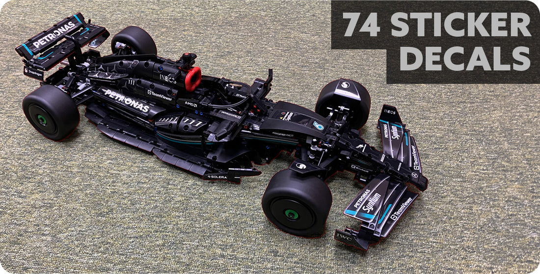 Does The LEGO Technic Mercedes-AMG F1 W14 E Performance 42171 Have the Most Sticker Decals Ever?
