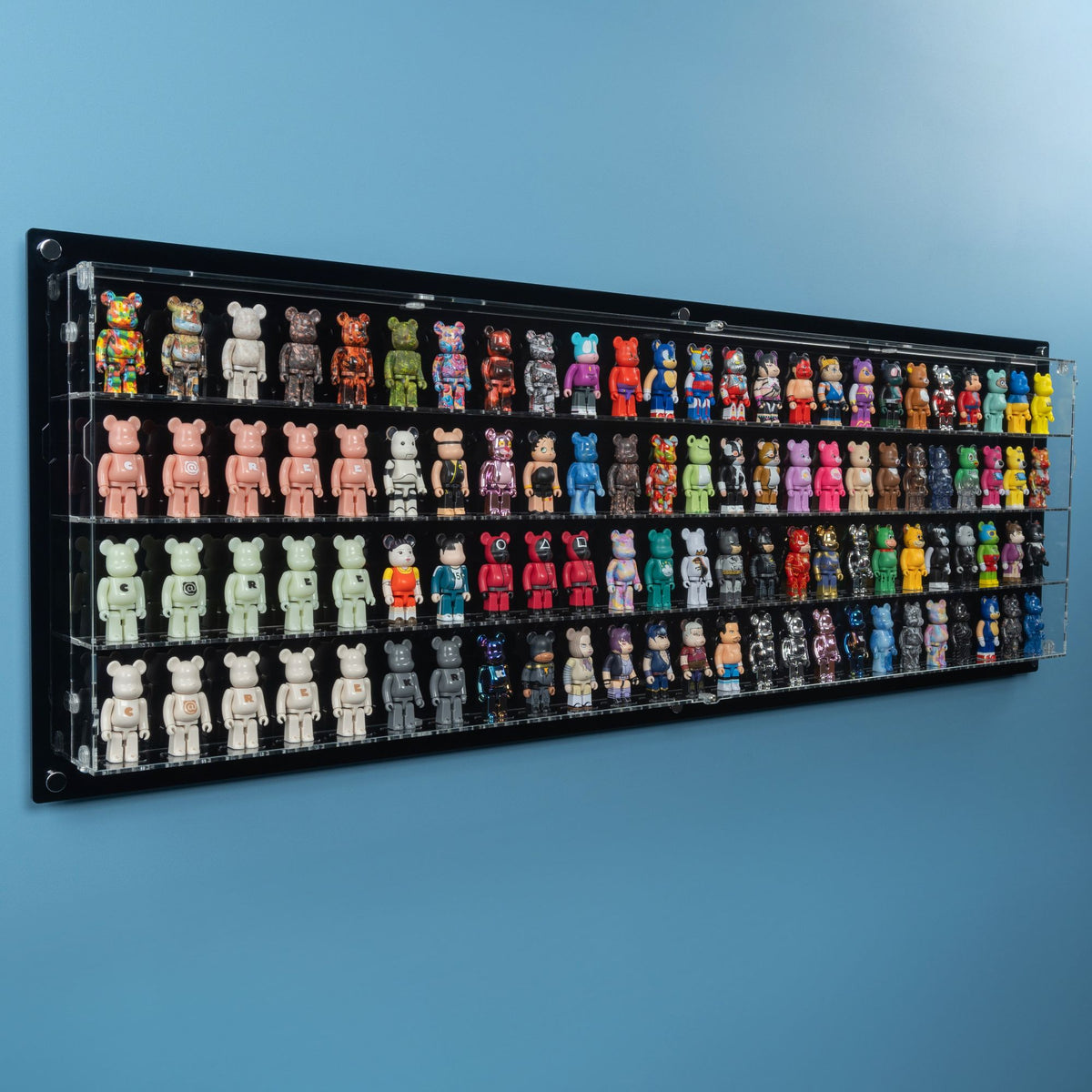 100 Bearbrick 100% Wall Display Case