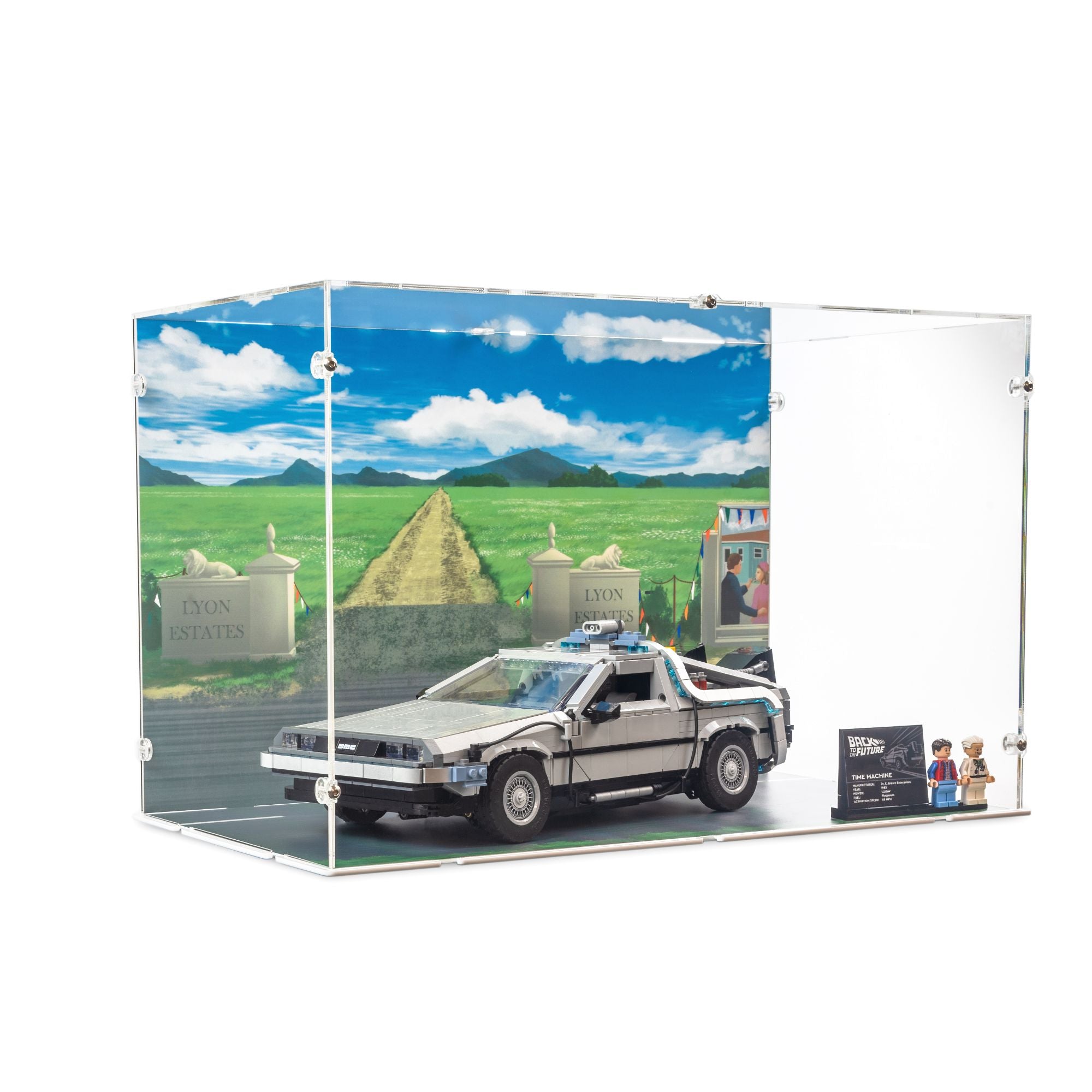 Back to the Future Time Machine Display Case for LEGO 10300 (Large)