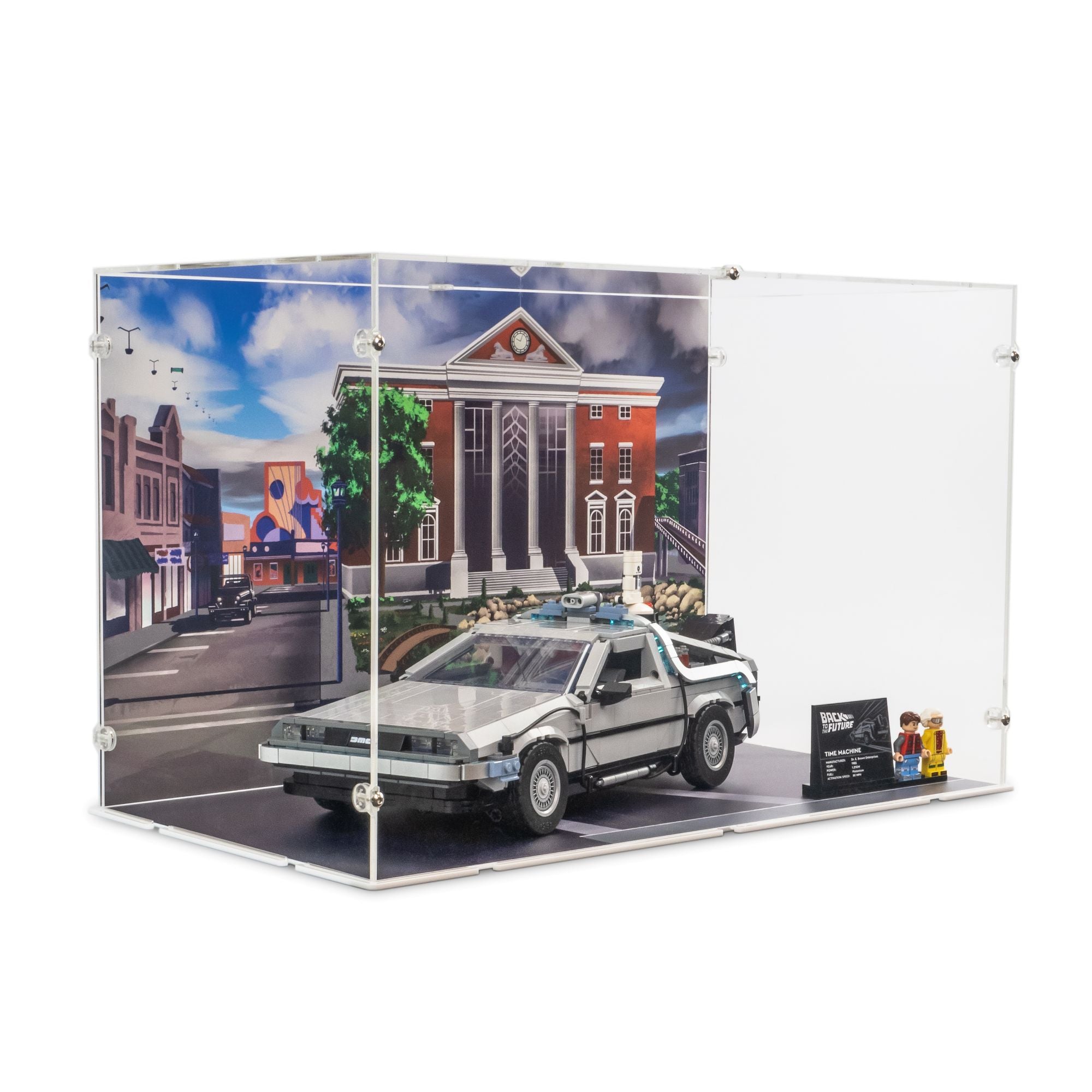 Back to the Future Time Machine Display Case for LEGO 10300 (Large)