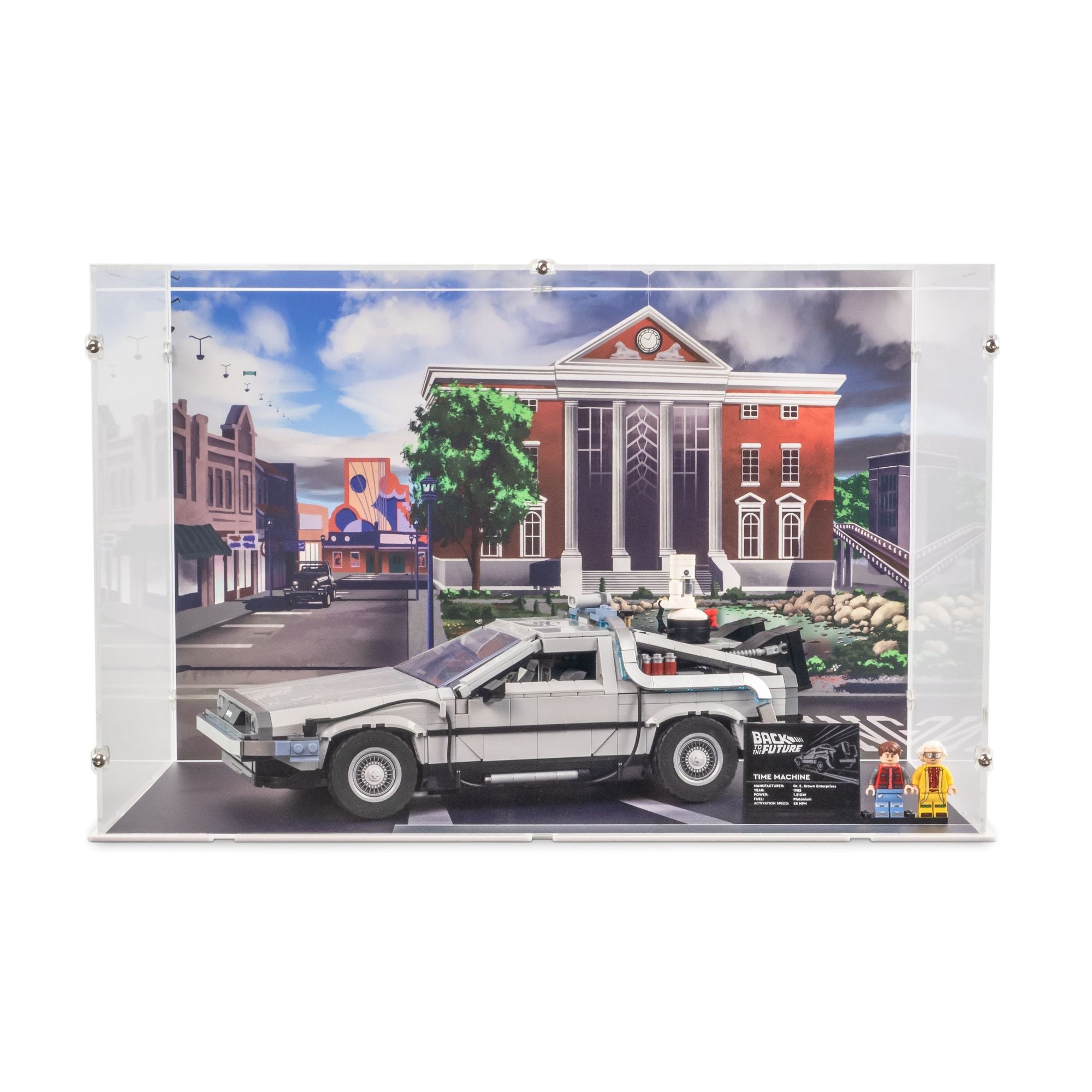 Back to the Future Time Machine Display Case for LEGO 10300 (Large)