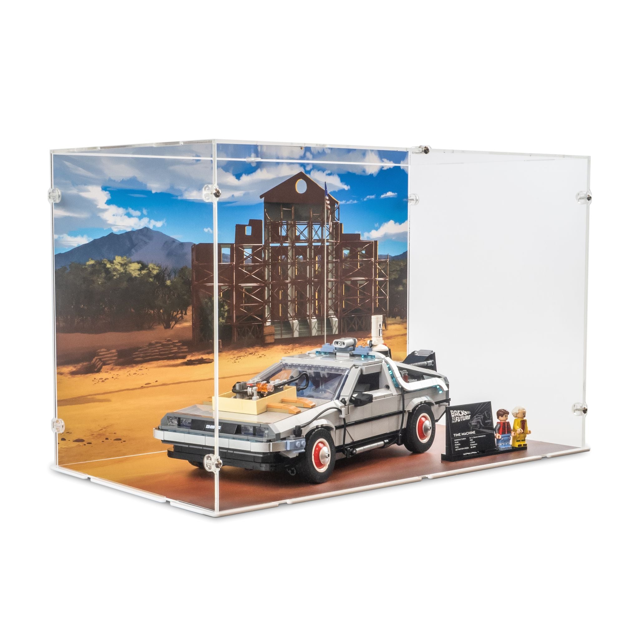 Back to the Future Time Machine Display Case for LEGO 10300 (Large)