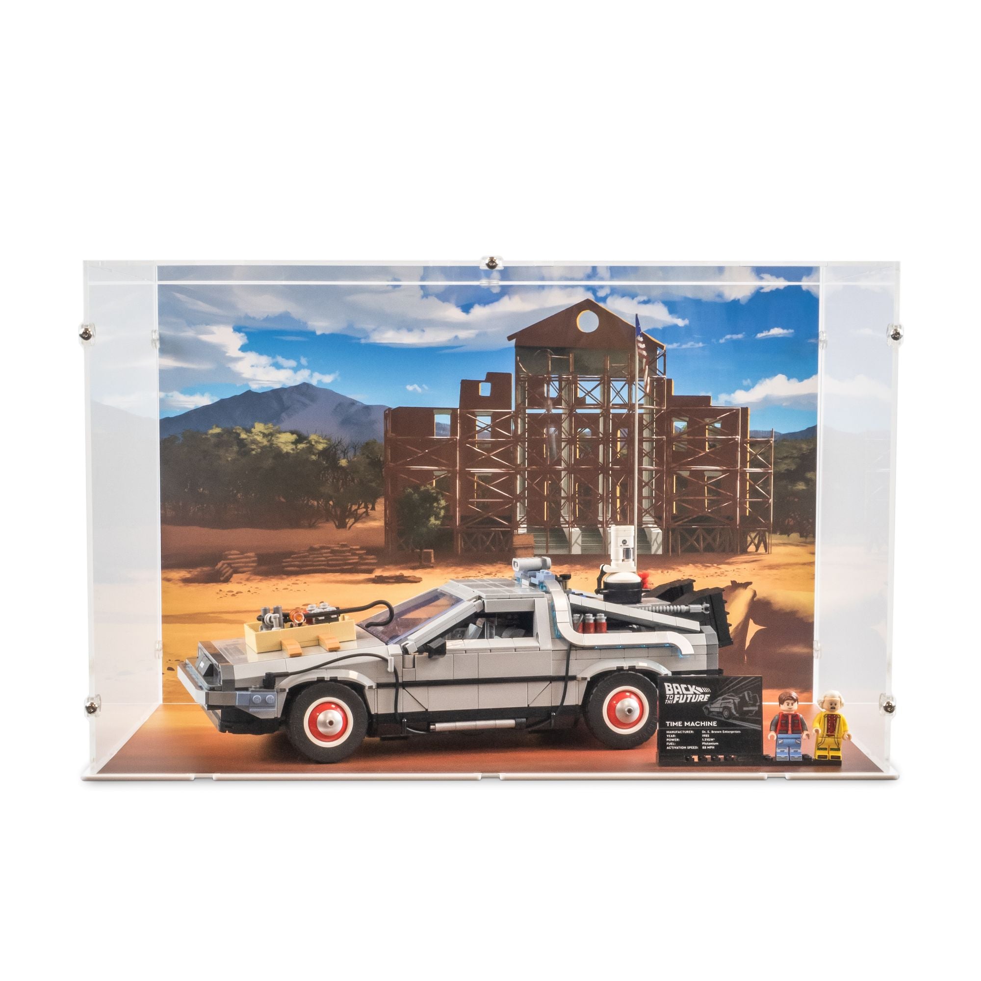 Back to the Future Time Machine Display Case for LEGO 10300 (Large)