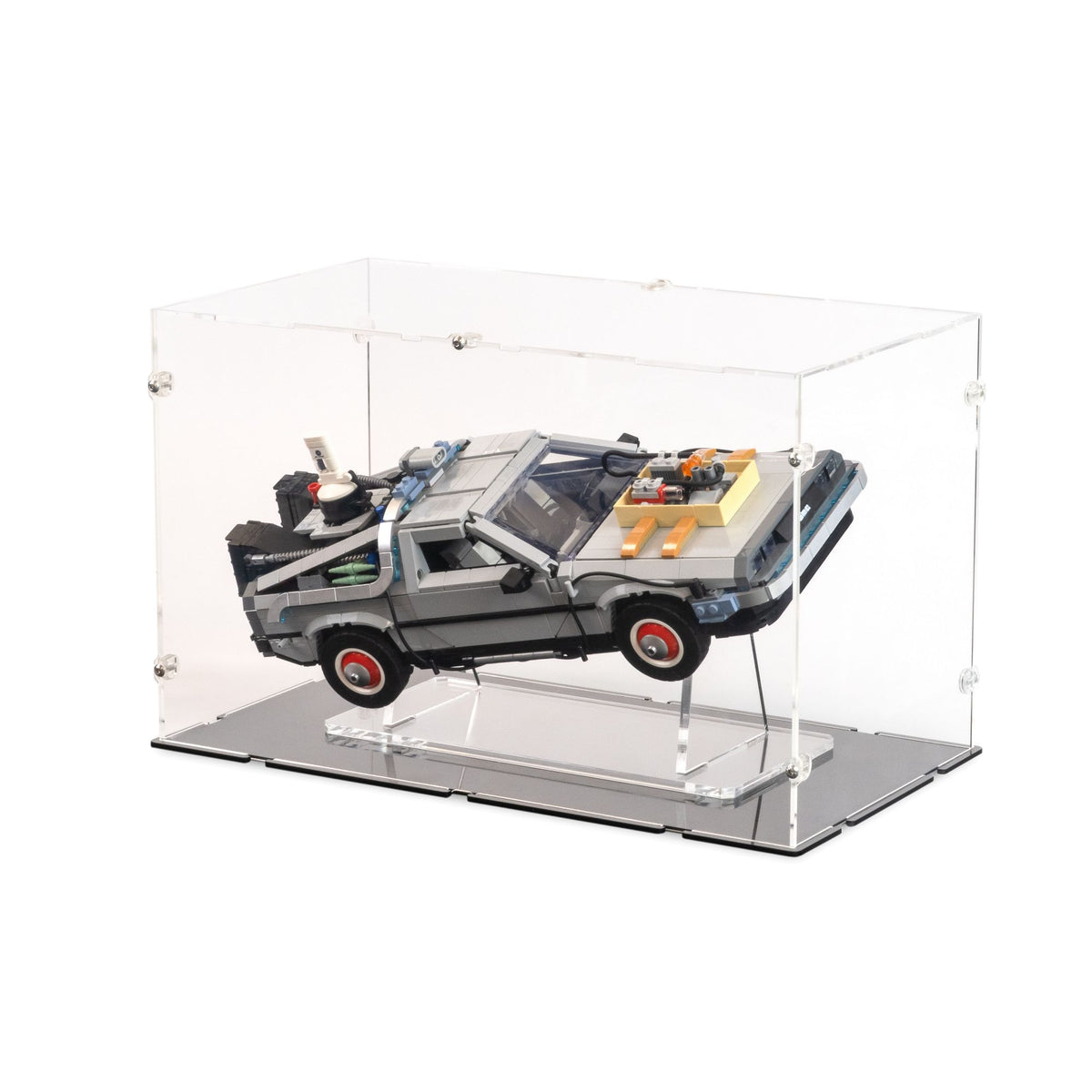 Back to the Future Time Machine Display Case & Stand for LEGO 10300