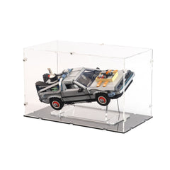 Back to the Future Time Machine Display Case & Stand for LEGO 10300