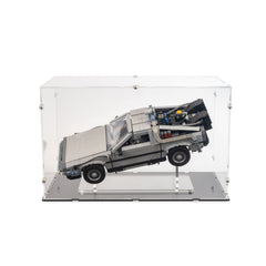Back to the Future Time Machine Display Case & Stand for LEGO 10300