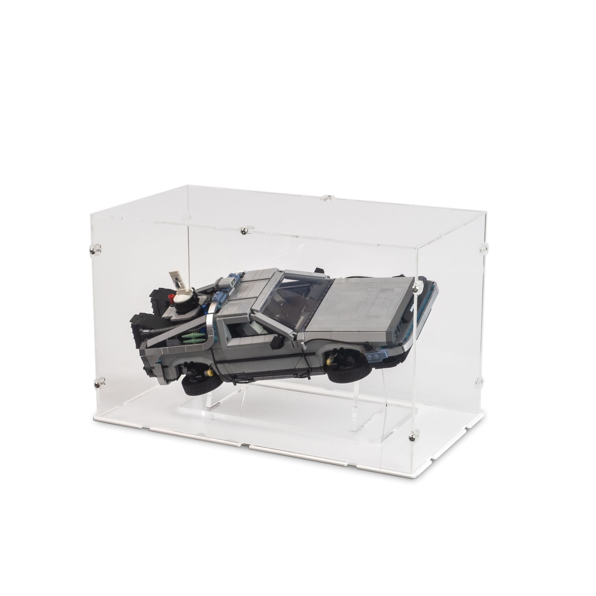Back to the Future Time Machine Display Case & Stand for LEGO 10300