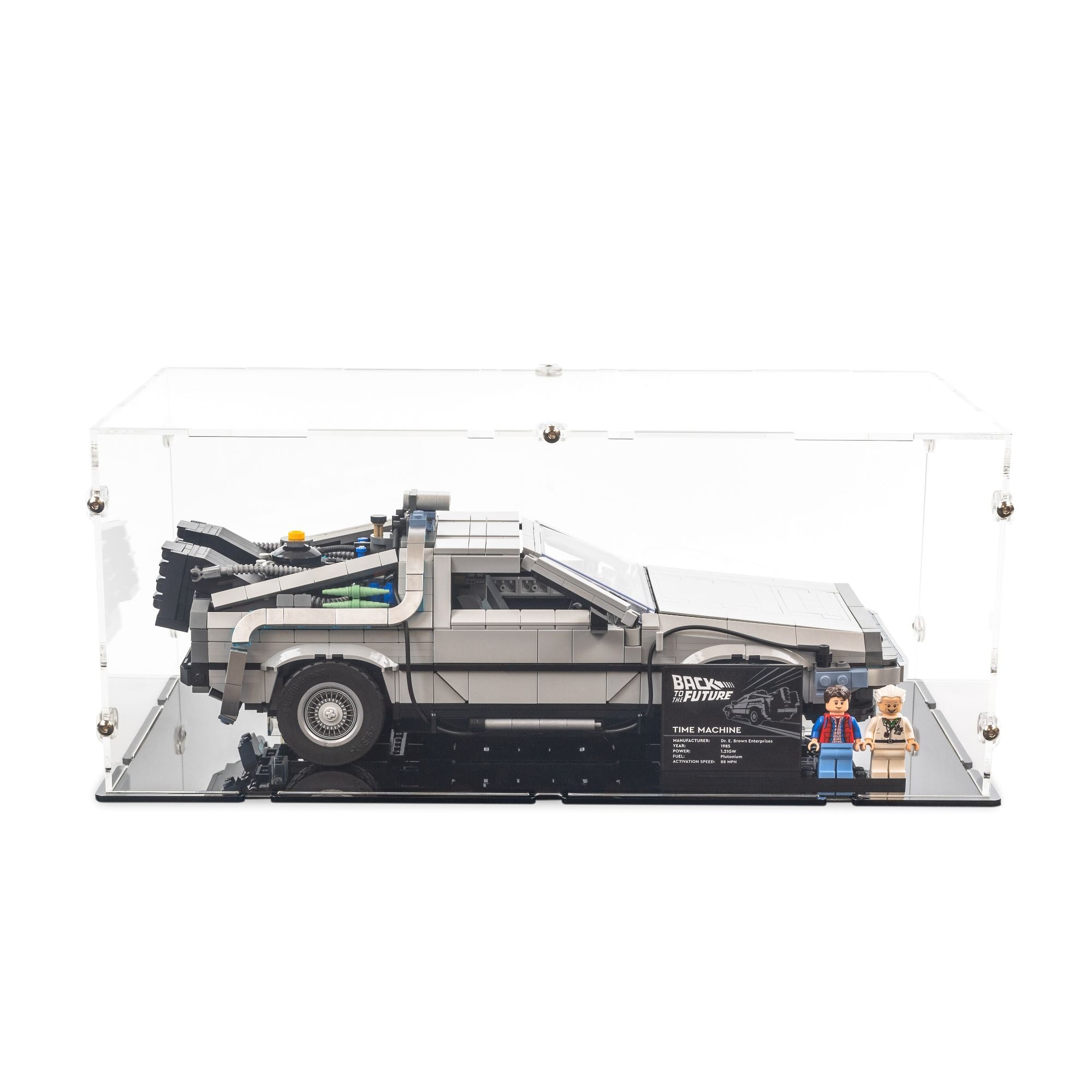 Back to the Future Time Machine Small Display Case for LEGO 10300