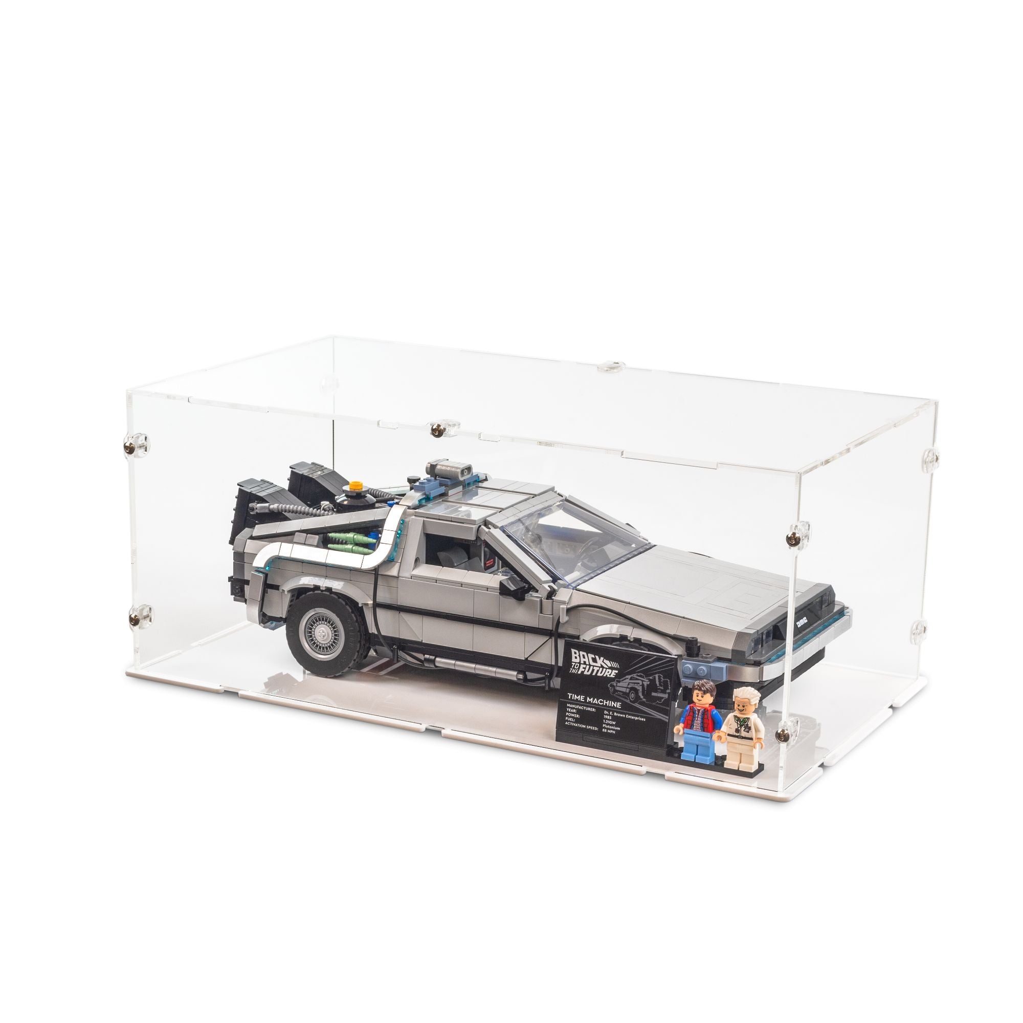 Back to the Future Time Machine Small Display Case for LEGO 10300