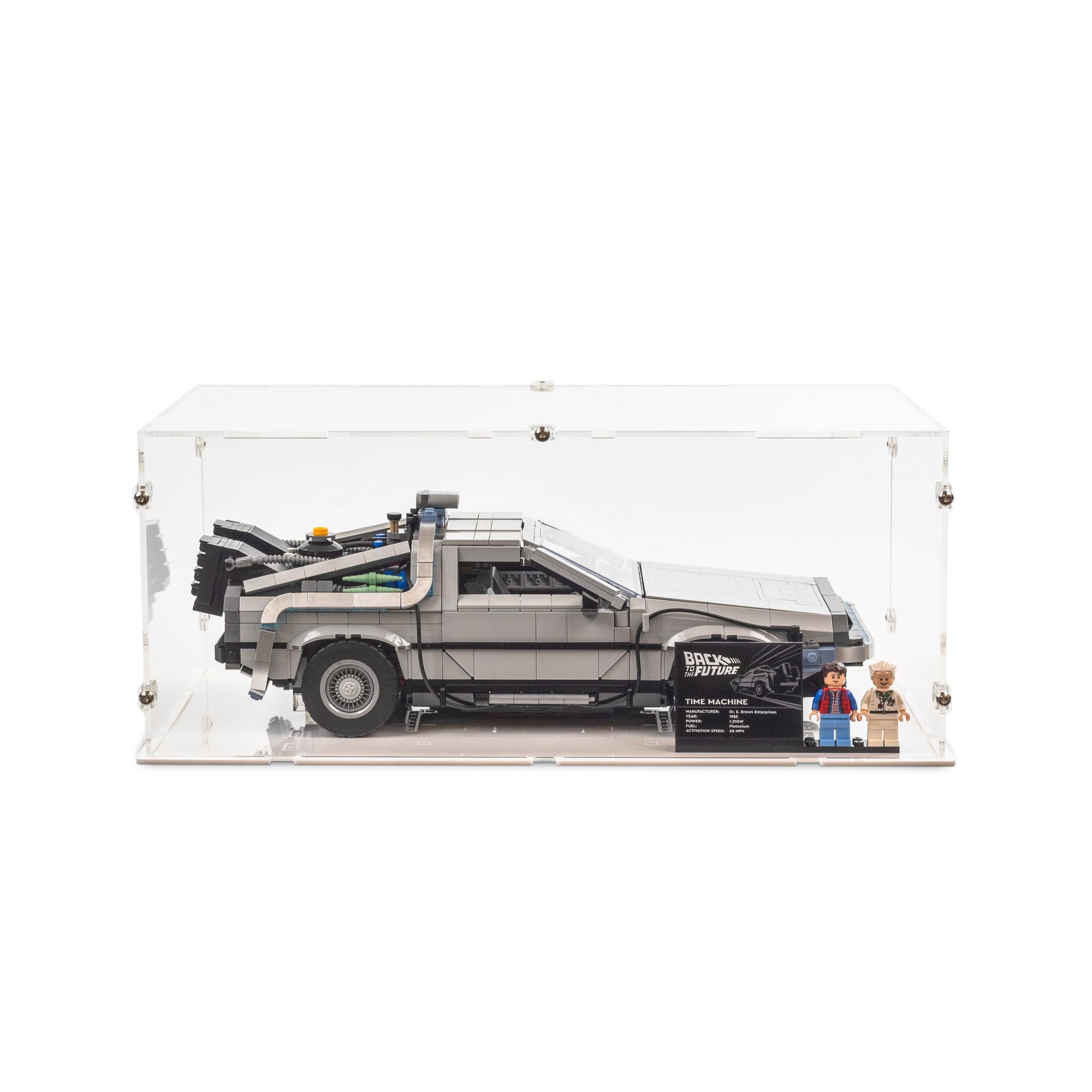Back to the Future Time Machine Small Display Case for LEGO 10300