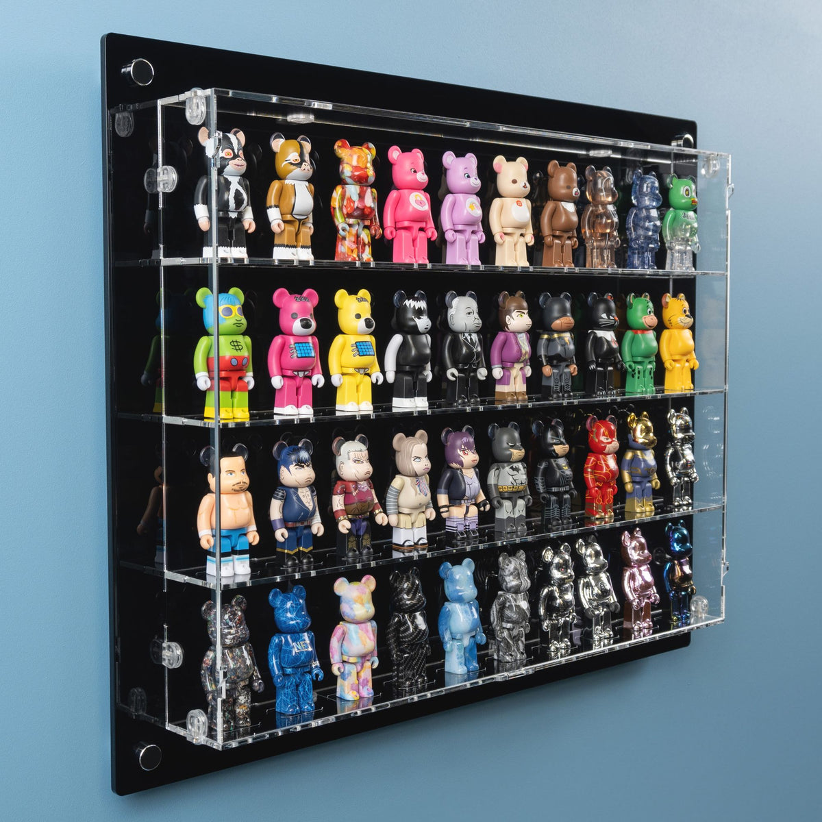 40 Bearbrick 100% Wall Display Case