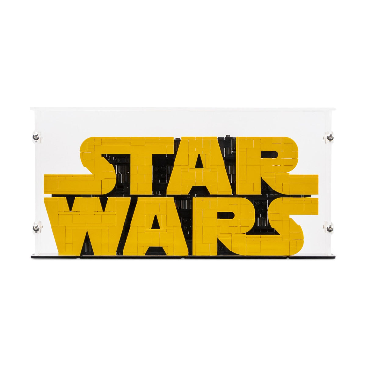 Brick-Built Star Wars Logo Display Case for LEGO 75407