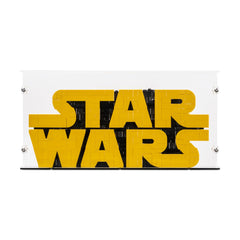 Brick-Built Star Wars Logo Display Case for LEGO 75407