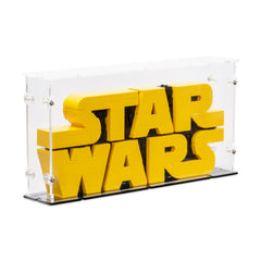 Brick-Built Star Wars Logo Display Case for LEGO 75407