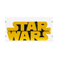 Brick-Built Star Wars Logo Display Case for LEGO 75407