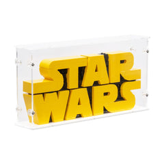 Brick-Built Star Wars Logo Display Case for LEGO 75407
