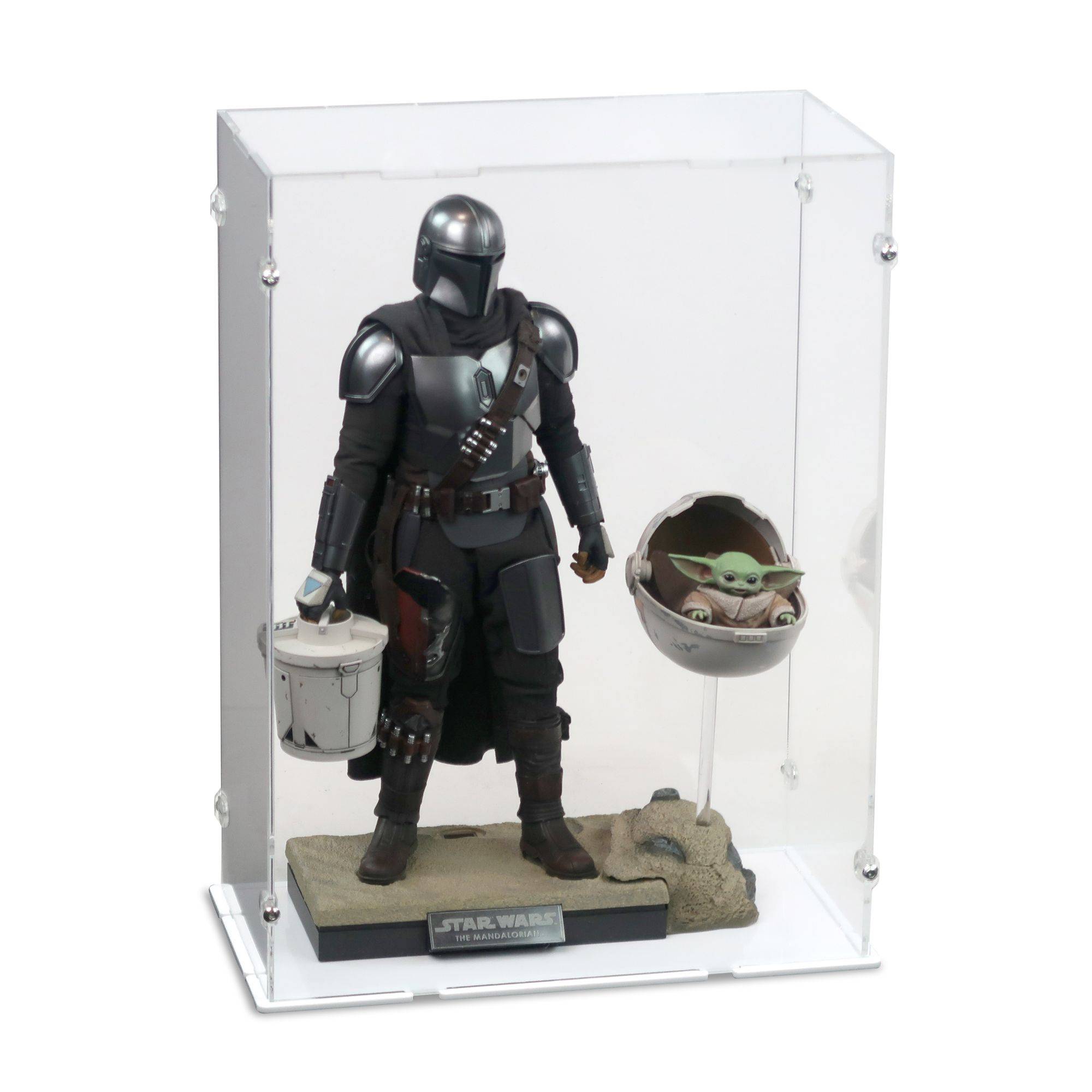 1/6 Scale Mandalorian & The Child Display Case for Hot Toys TMS 015