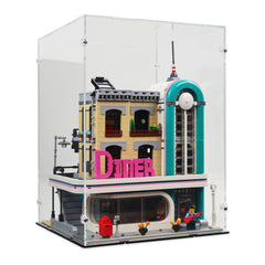 Downtown Diner Display Case for LEGO 10260