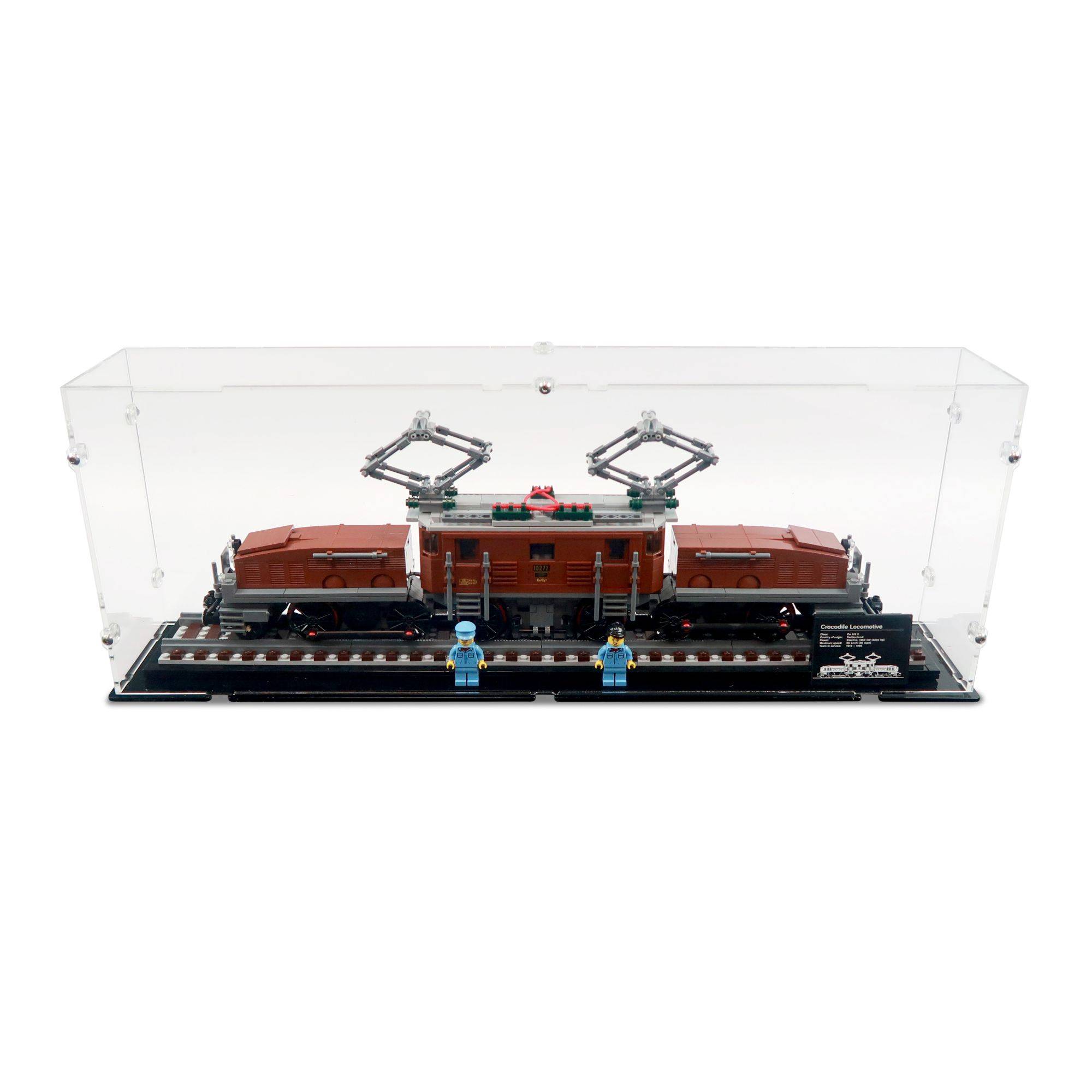 Crocodile Locomotive Display Case for LEGO 10277