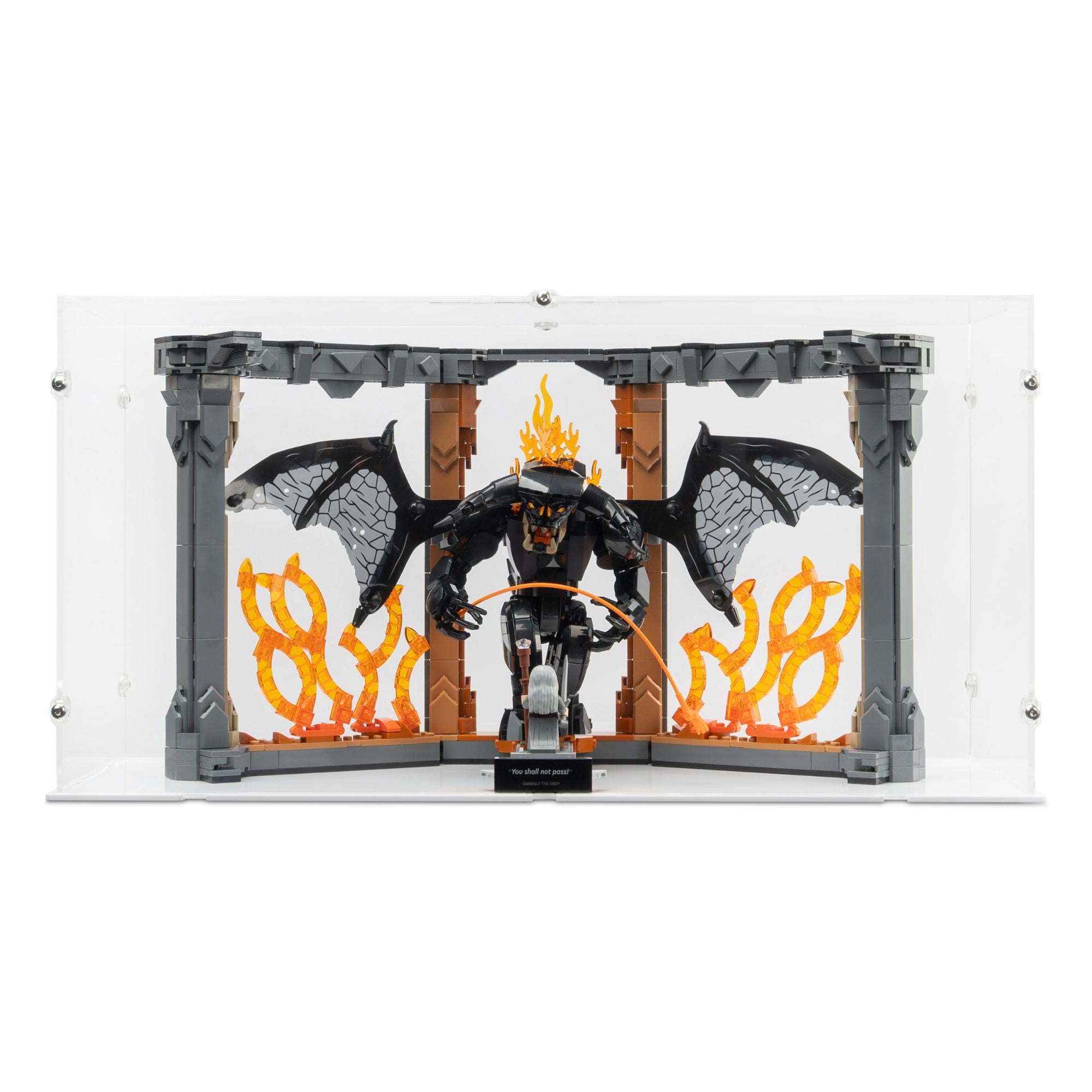 Lord of the Rings Balrog Book Nook Display Case for LEGO 10367 (Open)