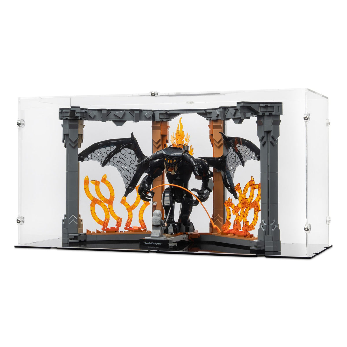 Lord of the Rings Balrog Book Nook Display Case for LEGO 10367 (Open)