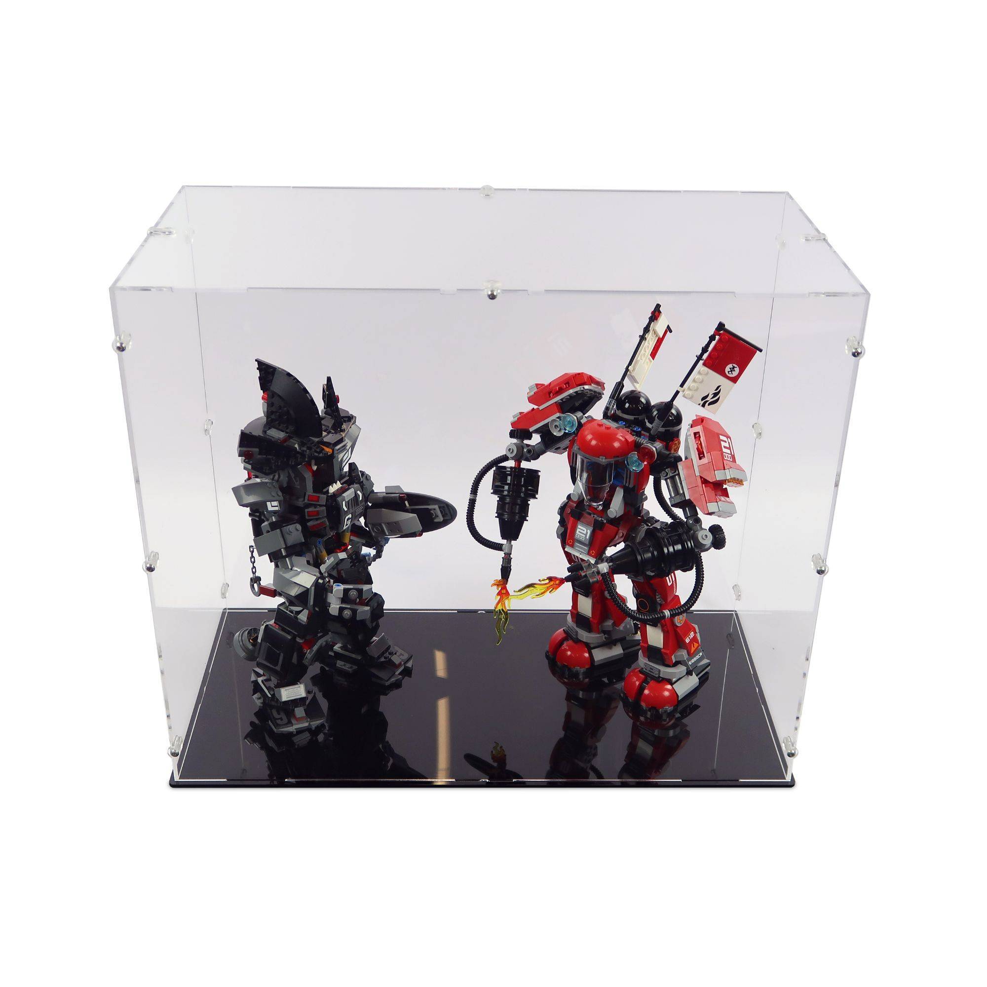 Ninjago Garma Mecha and Fire Mech Man Display Case for LEGO 70613/70615