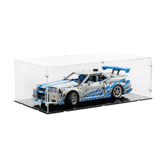 2 Fast 2 Furious Nissan Skyline GT-R (R34) Car Display Case for LEGO 42210