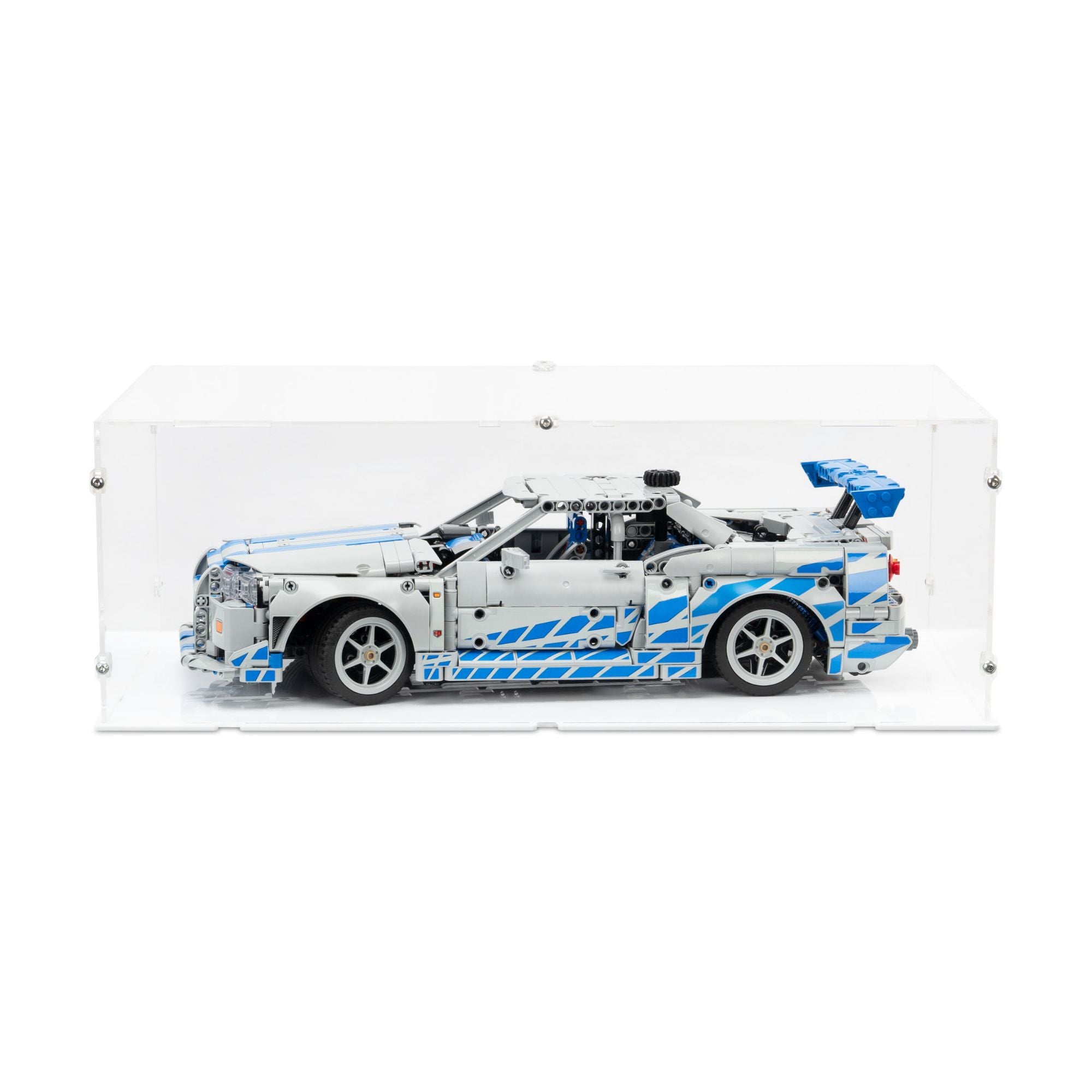 2 Fast 2 Furious Nissan Skyline GT-R (R34) Car Display Case for LEGO 42210