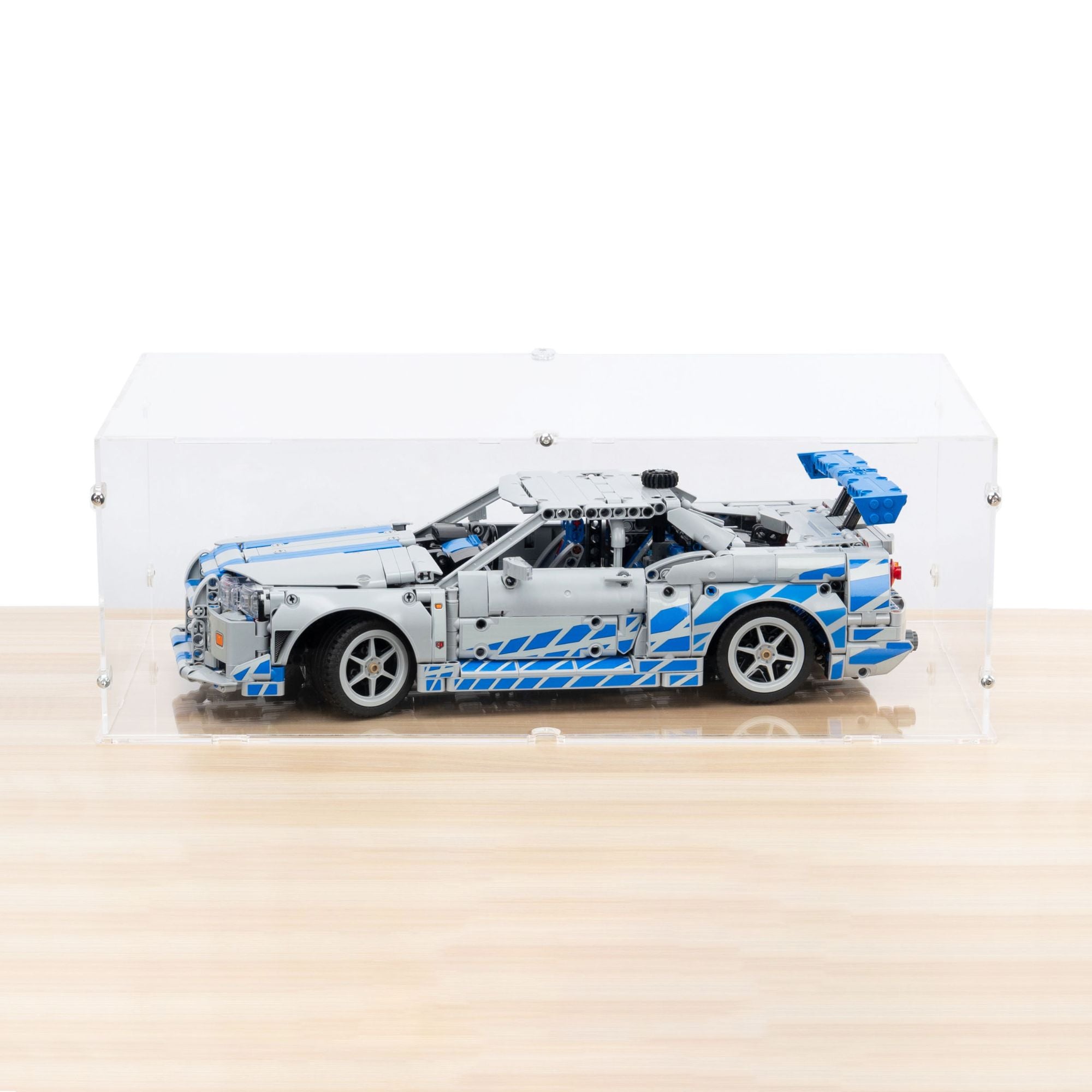 2 Fast 2 Furious Nissan Skyline GT-R (R34) Car Display Case for LEGO 42210