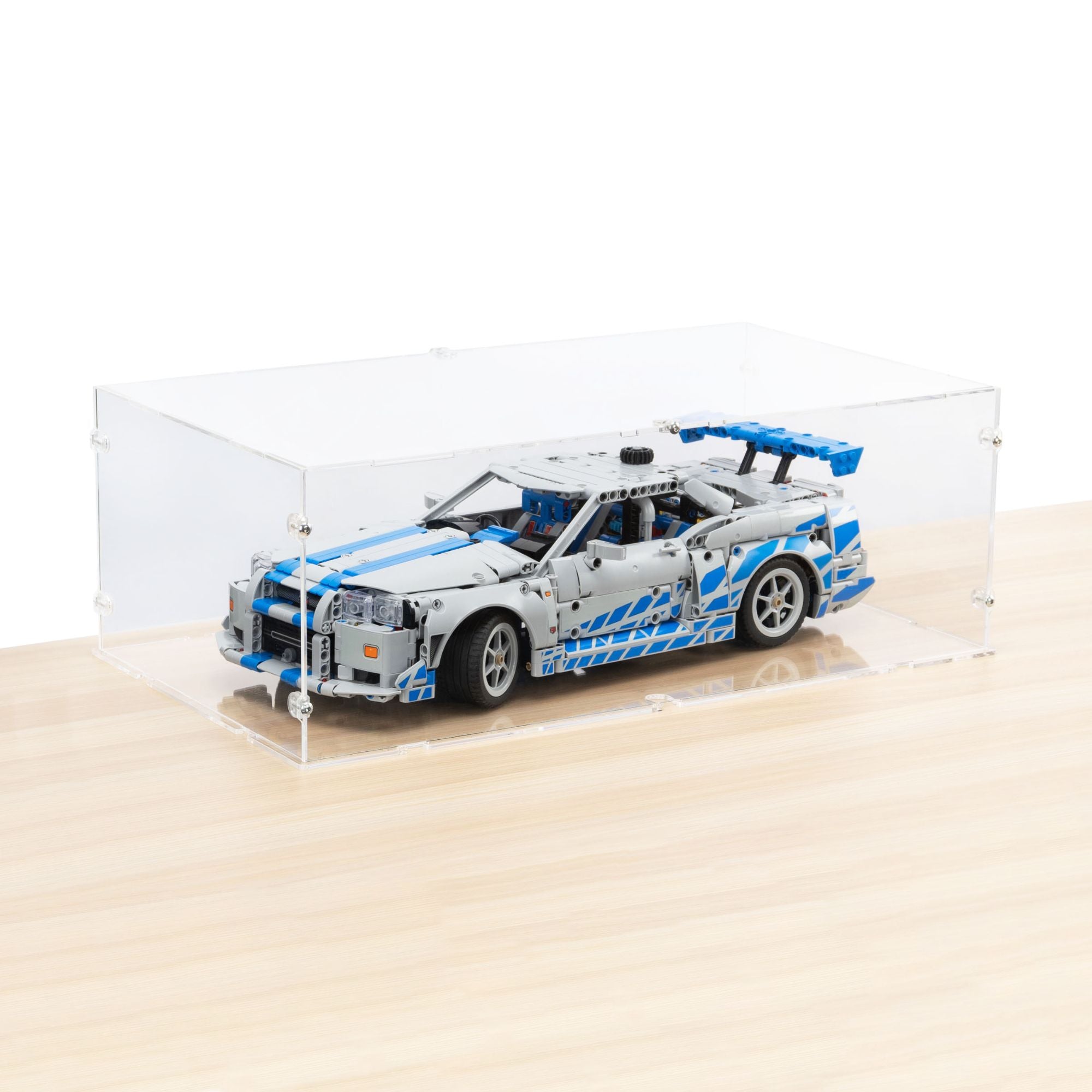 2 Fast 2 Furious Nissan Skyline GT-R (R34) Car Display Case for LEGO 42210