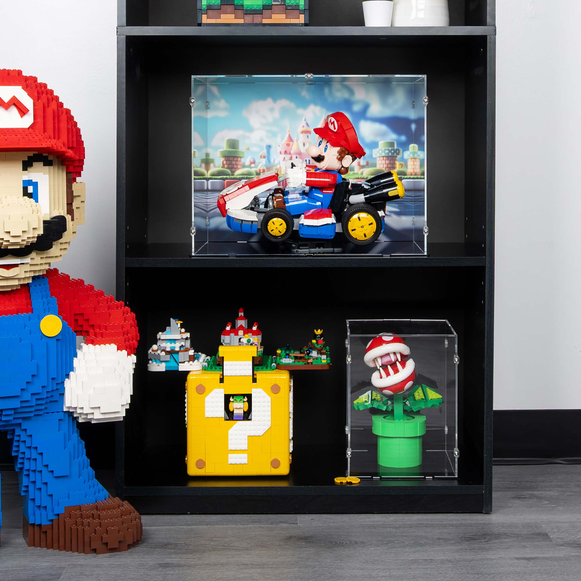 Mario Kart – Mario & Standard Kart Display Case for LEGO 72037