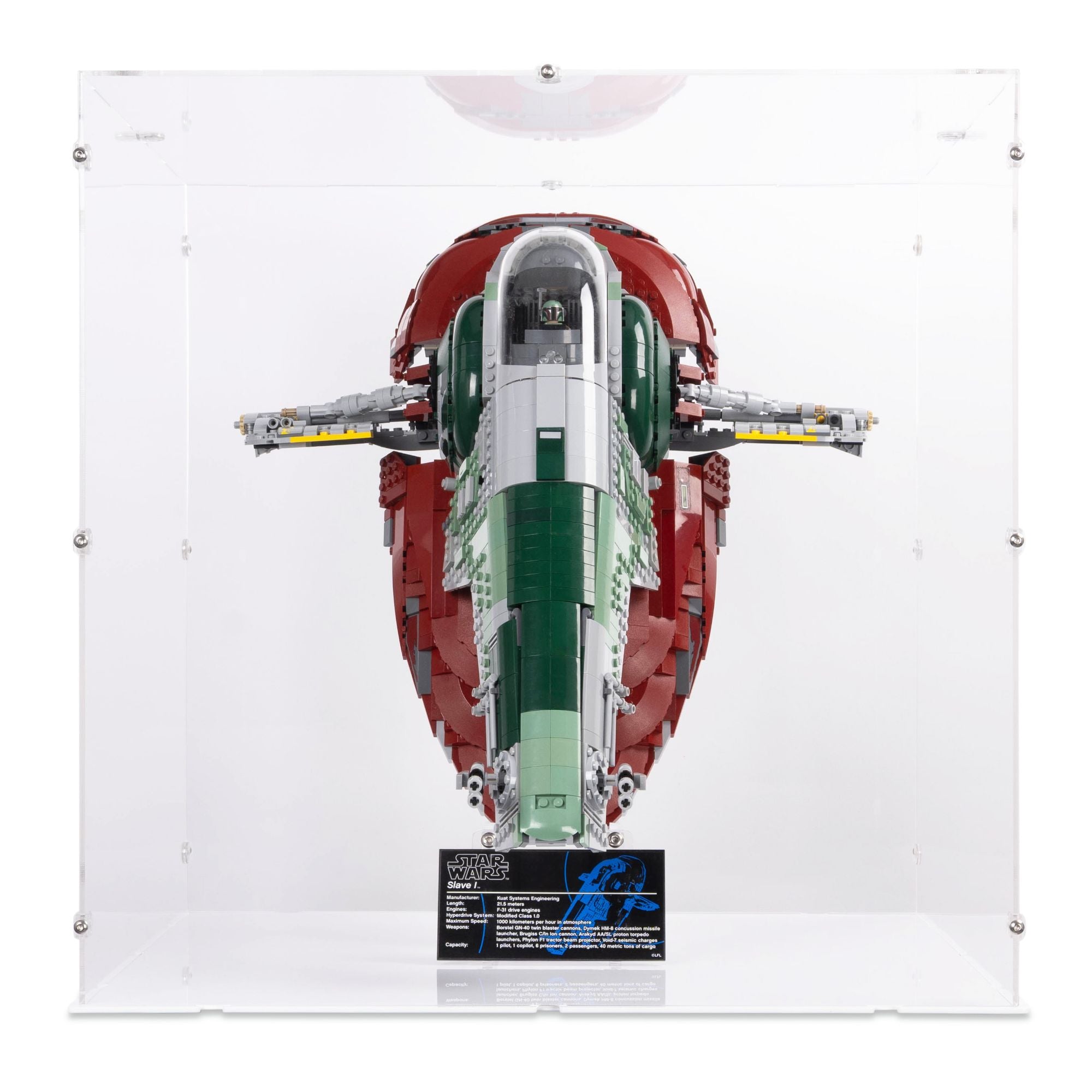 UCS Slave 1 (On Stand) Display Case for LEGO 75060