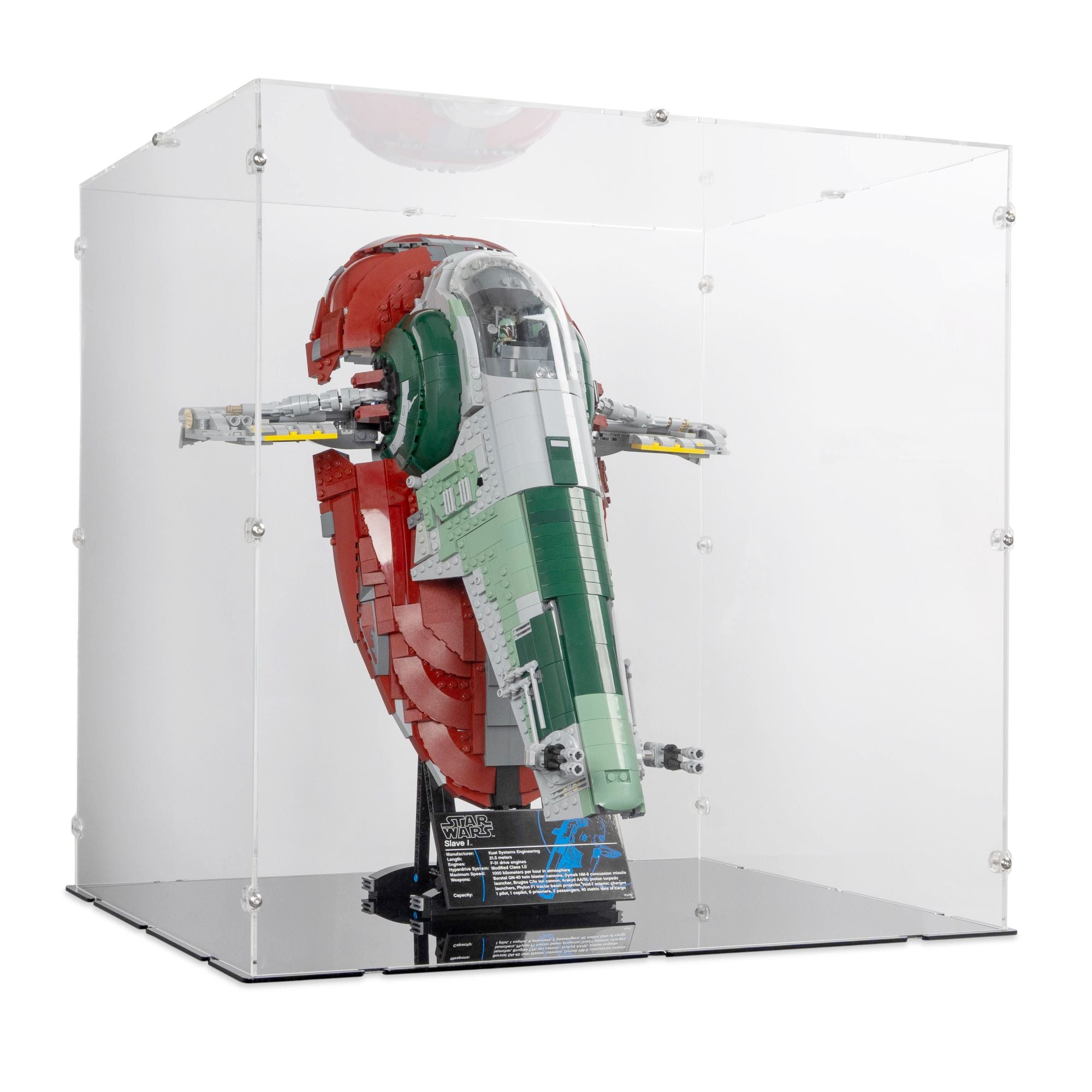 UCS Slave 1 (On Stand) Display Case for LEGO 75060