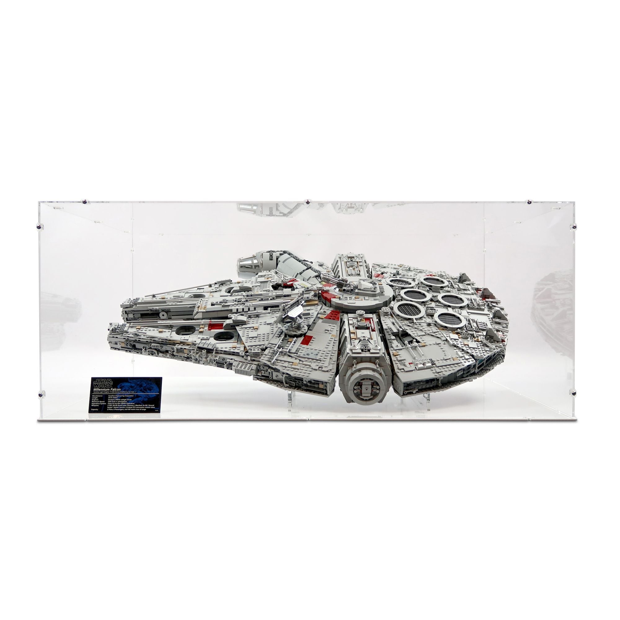 UCS Millennium Falcon (Horizontal) Display Case for LEGO 75192/10179