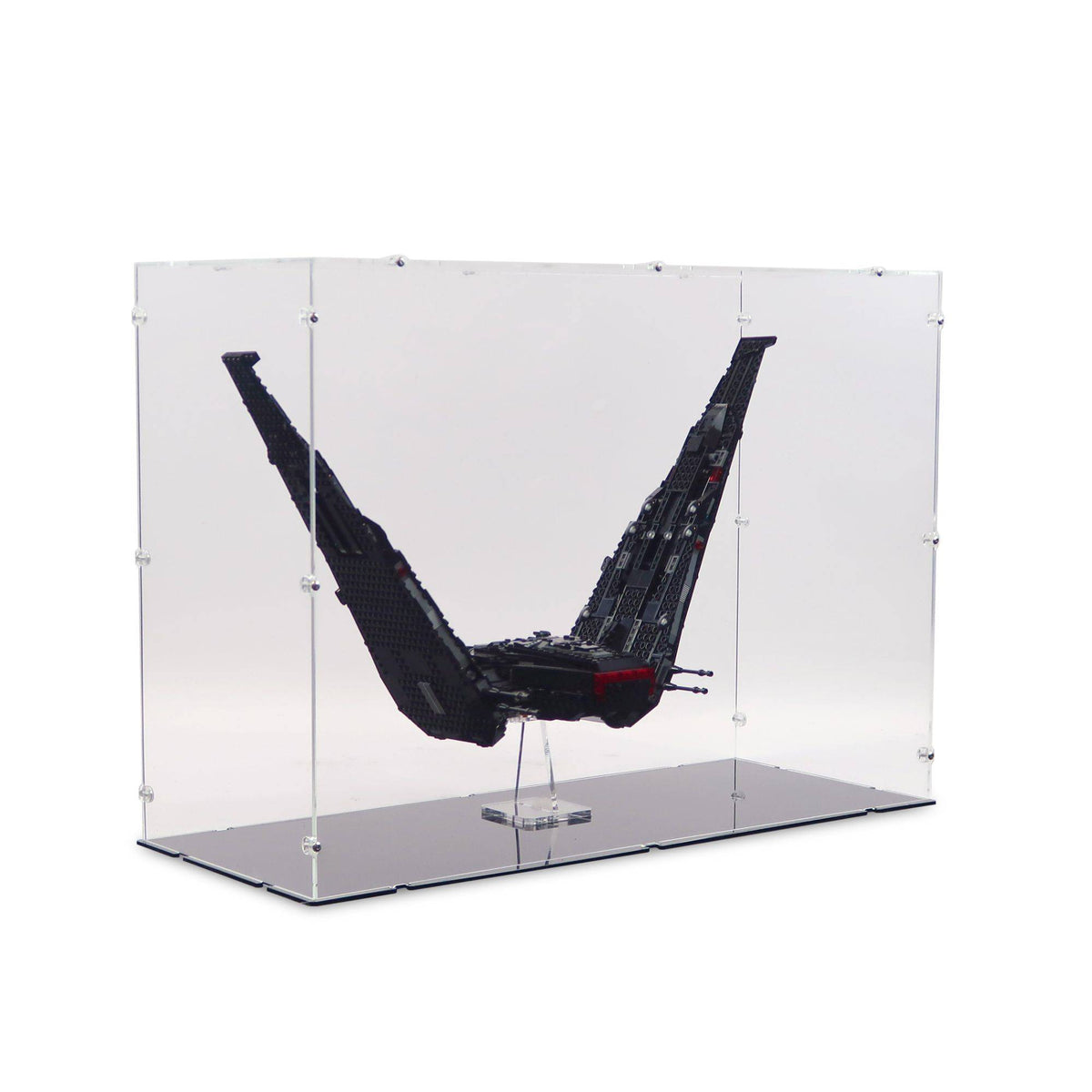 Kylo Ren's Shuttle Display Case & Stand for LEGO 75256