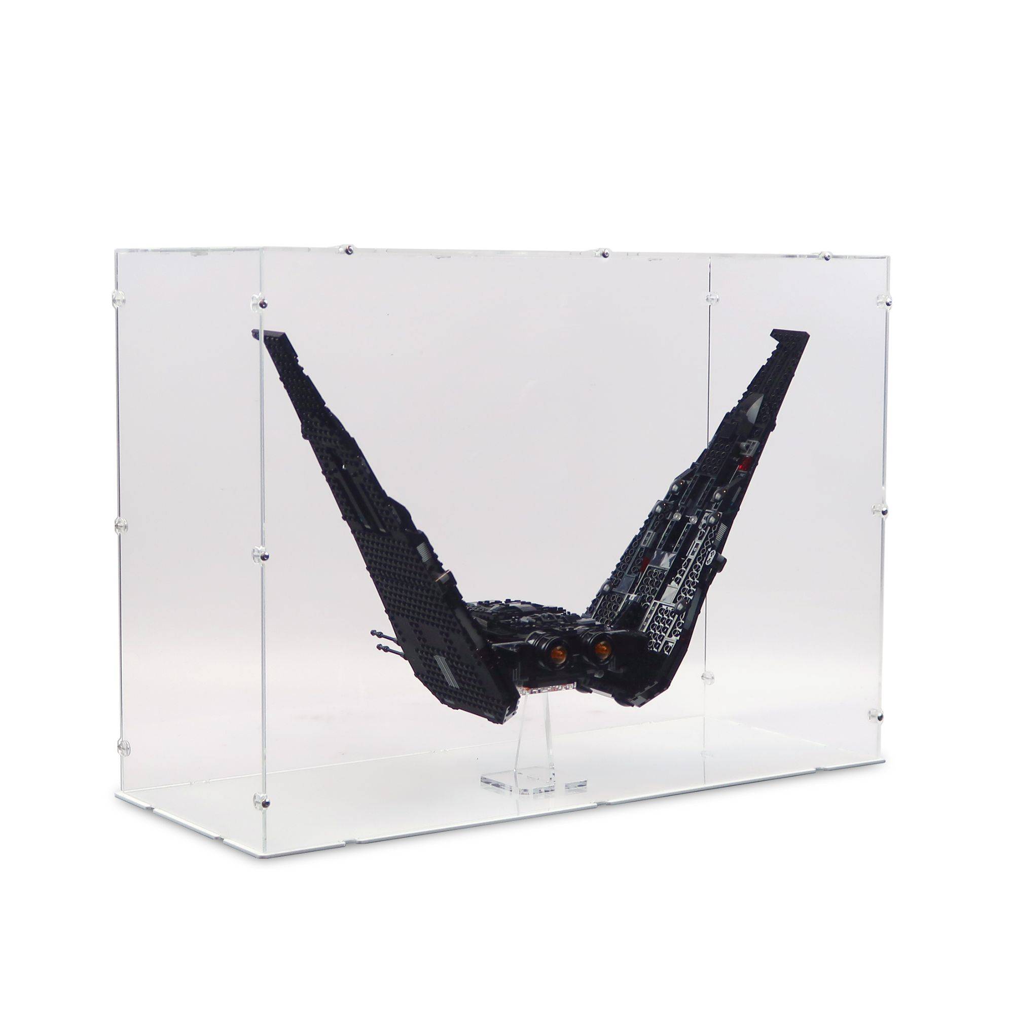 Kylo Ren's Shuttle Display Case & Stand for LEGO 75256