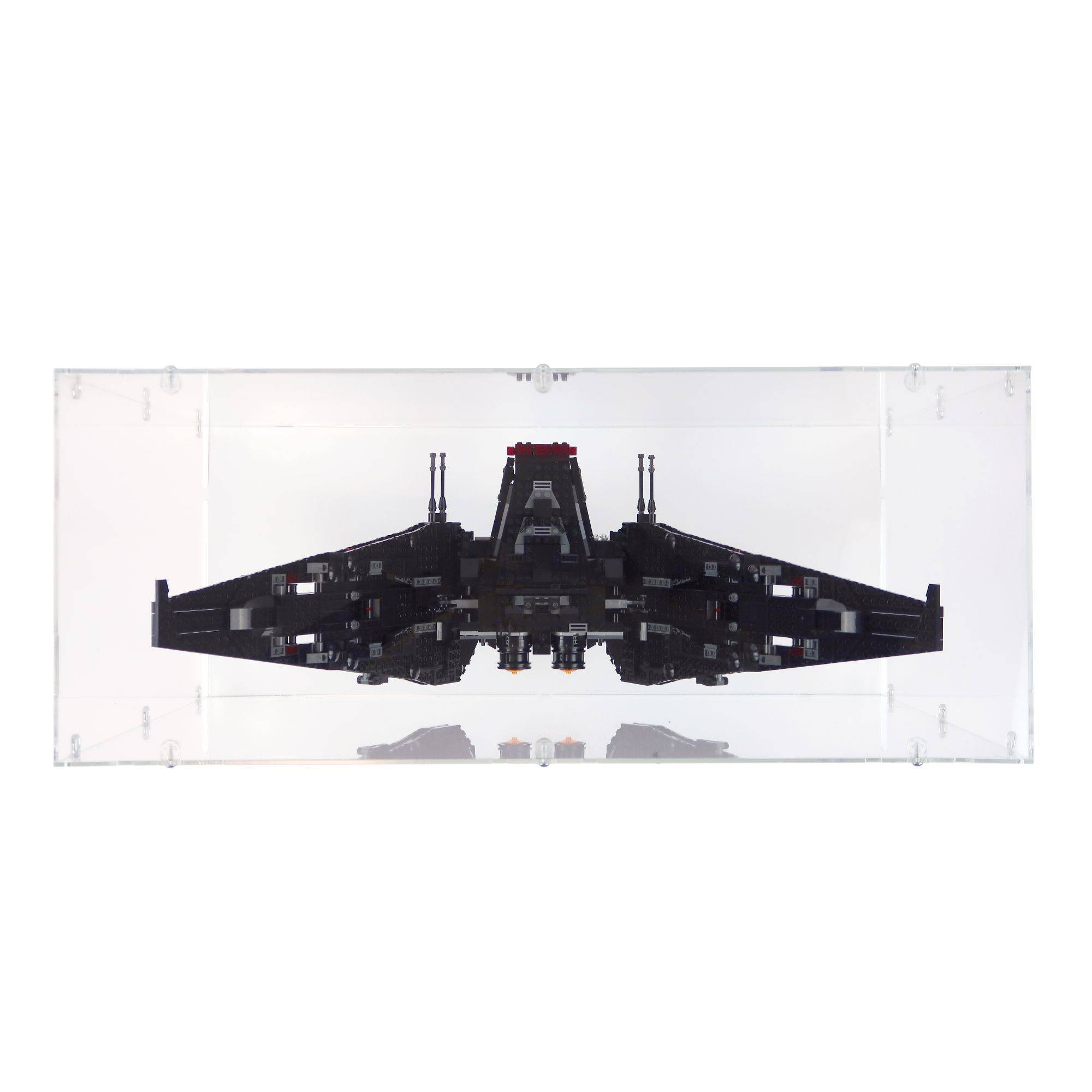 Kylo Ren's Shuttle Display Case & Stand for LEGO 75256