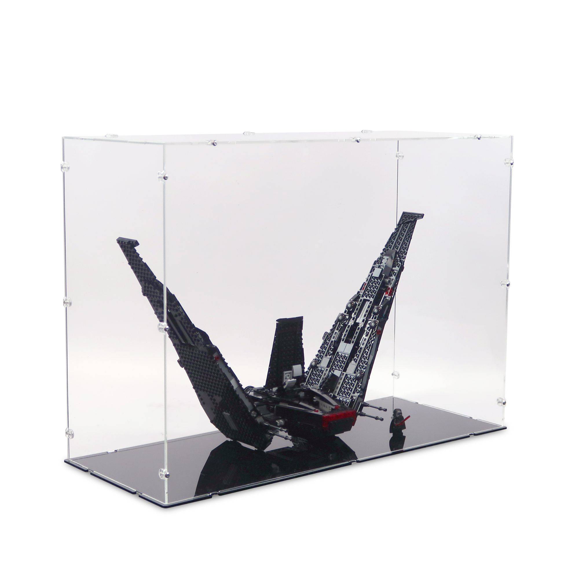 Kylo Ren's Shuttle Display Case & Stand for LEGO 75256
