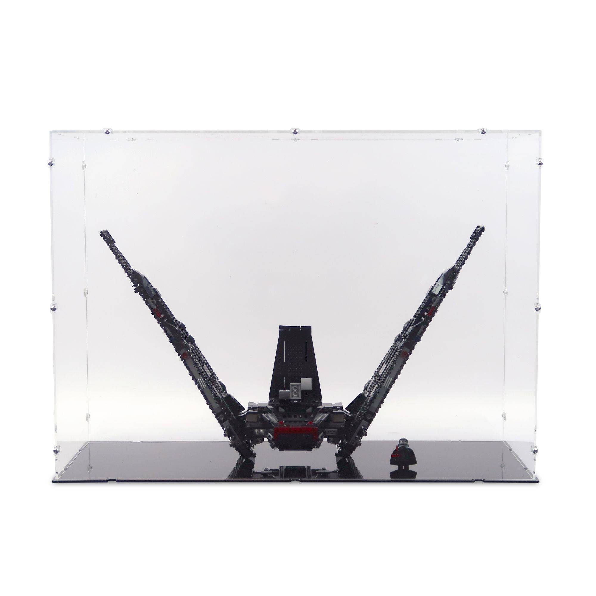 Kylo Ren's Shuttle Display Case & Stand for LEGO 75256