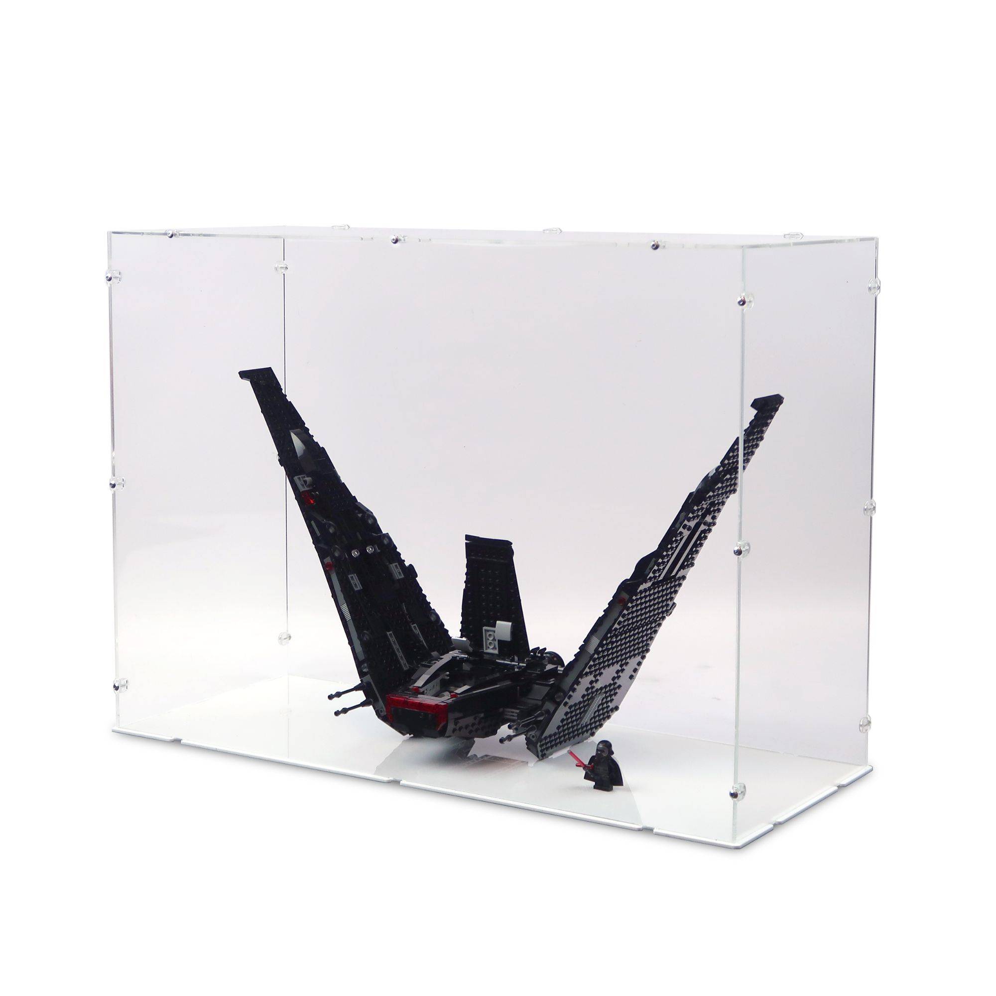 Kylo Ren's Shuttle Display Case & Stand for LEGO 75256