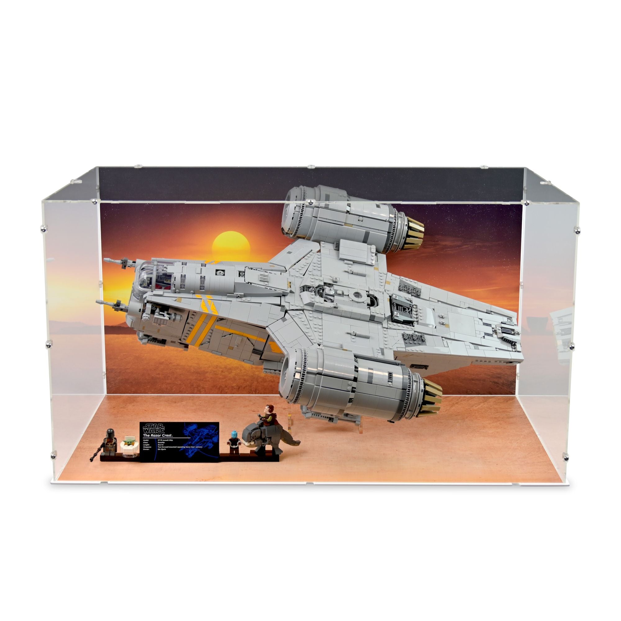 UCS The Razor Crest Display Case (with stand) for LEGO 75331