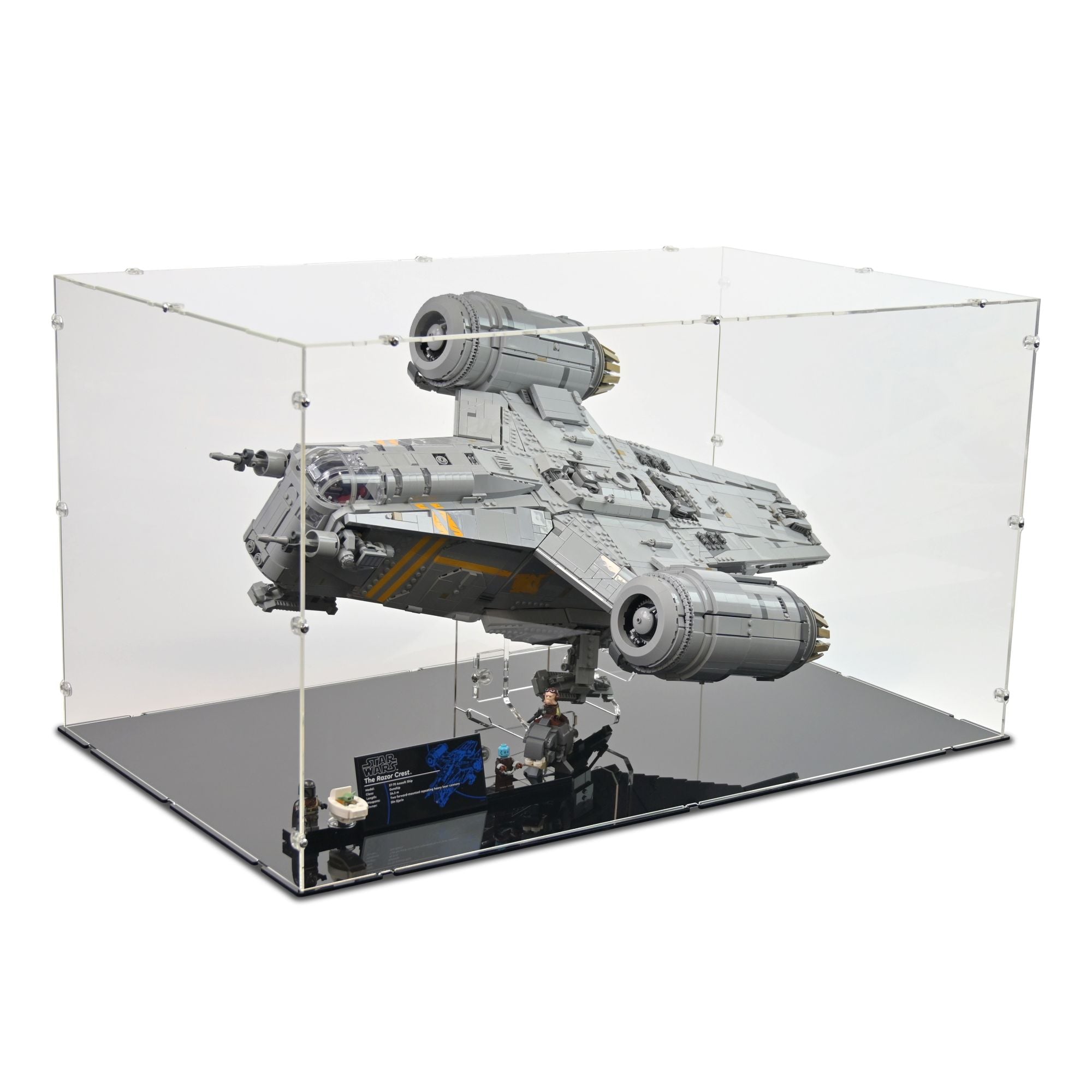 UCS The Razor Crest Display Case (with stand) for LEGO 75331