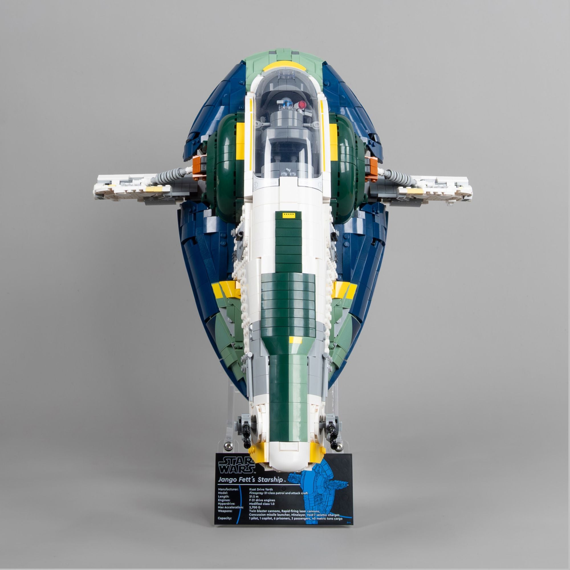 Display Stand for LEGO UCS Jango Fett's Firespray-Class Starship 75409