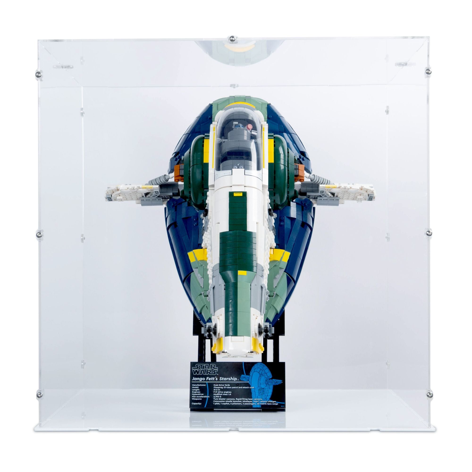UCS Jango Fett's Firespray-Class Starship Display Case for LEGO 75409