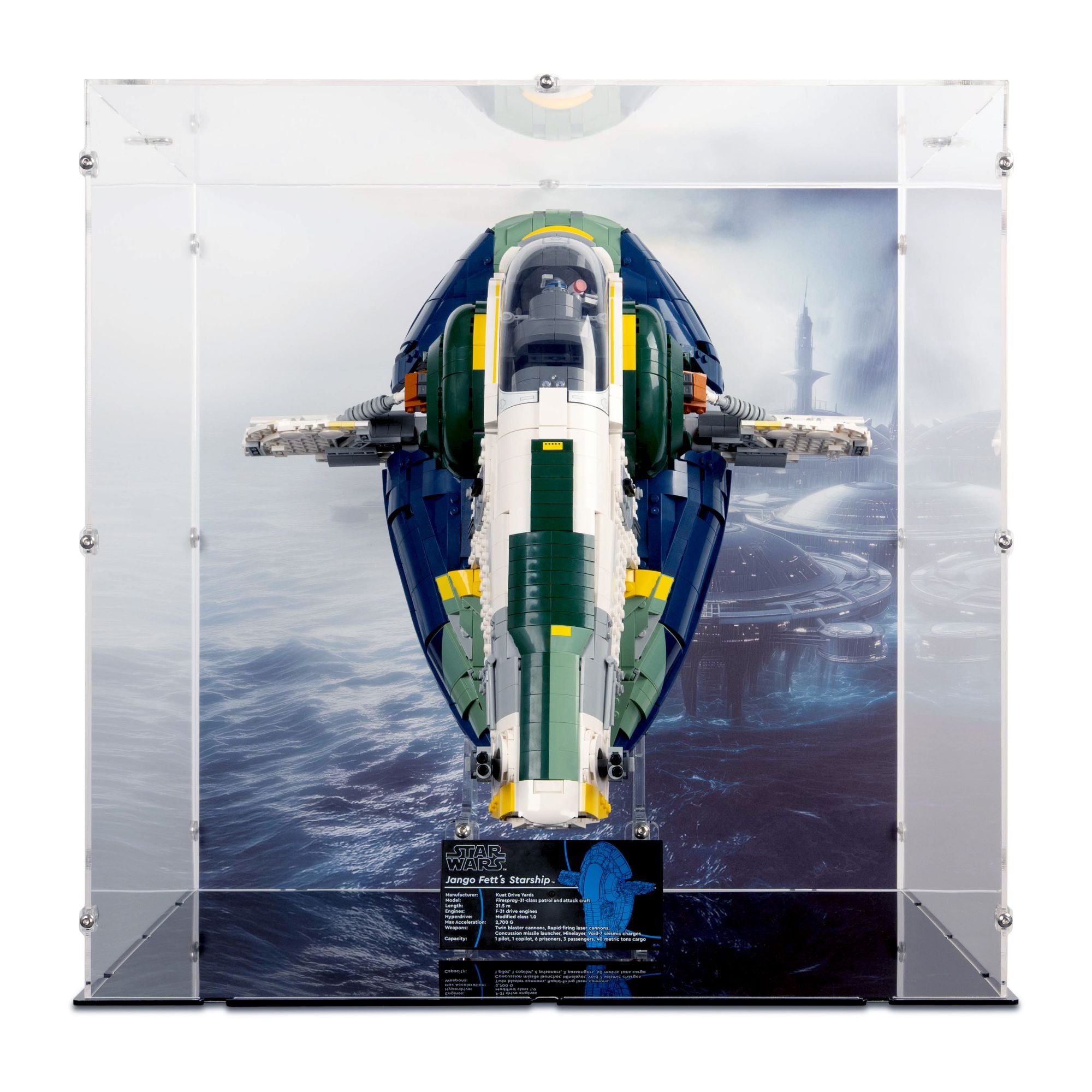 UCS Jango Fett's Firespray-Class Starship Display Case for LEGO 75409
