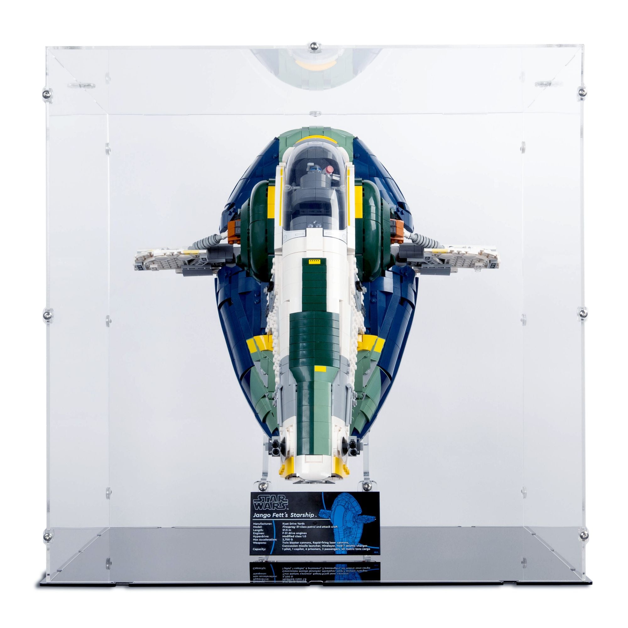 UCS Jango Fett's Firespray-Class Starship Display Case for LEGO 75409