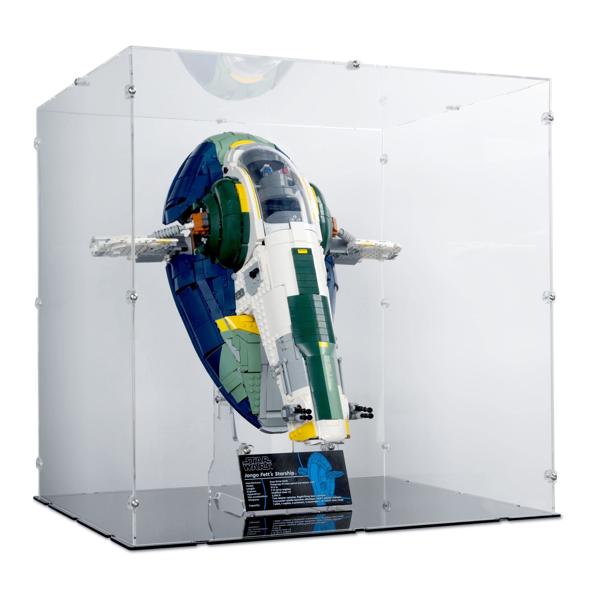 UCS Jango Fett's Firespray-Class Starship Display Case for LEGO 75409