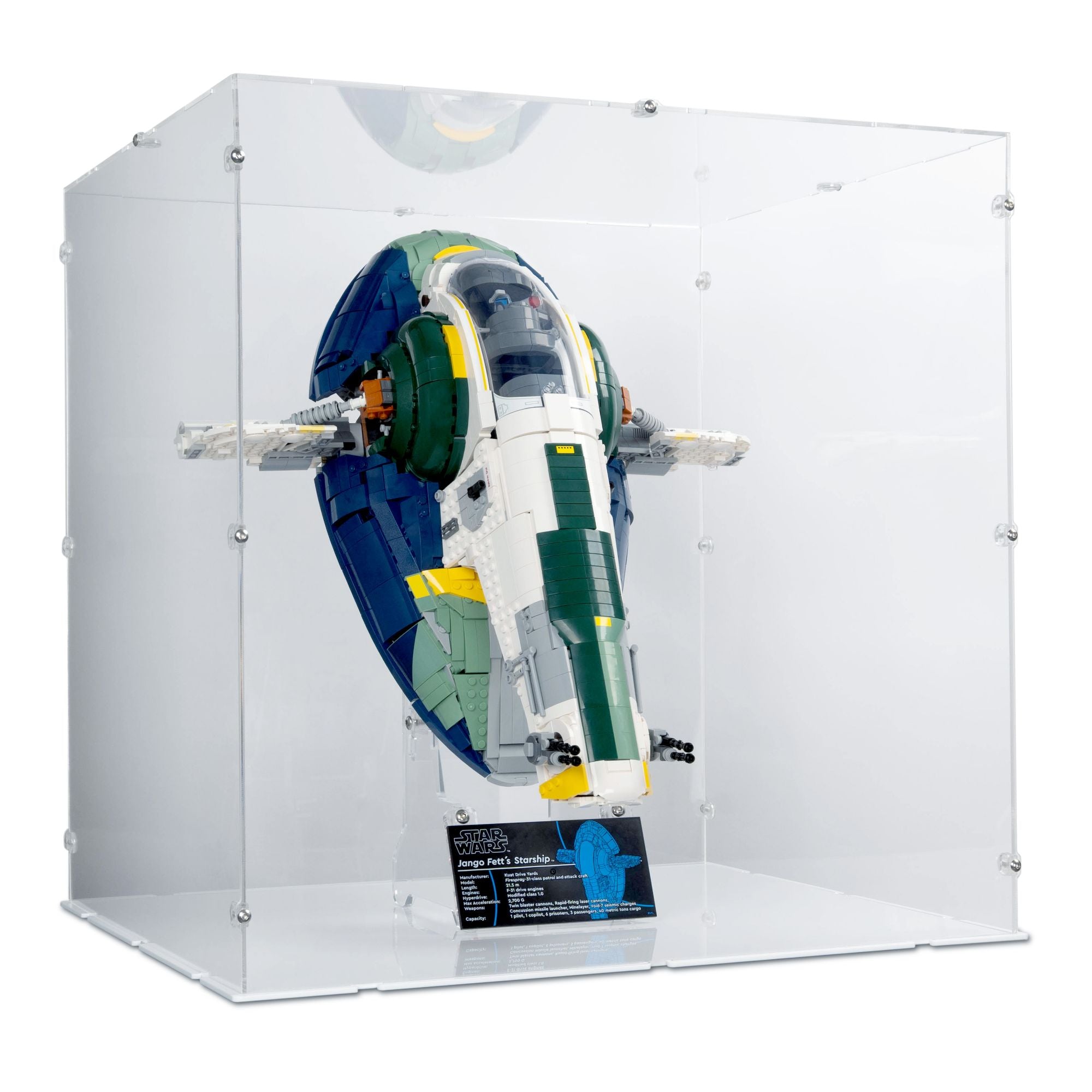 UCS Jango Fett's Firespray-Class Starship Display Case for LEGO 75409
