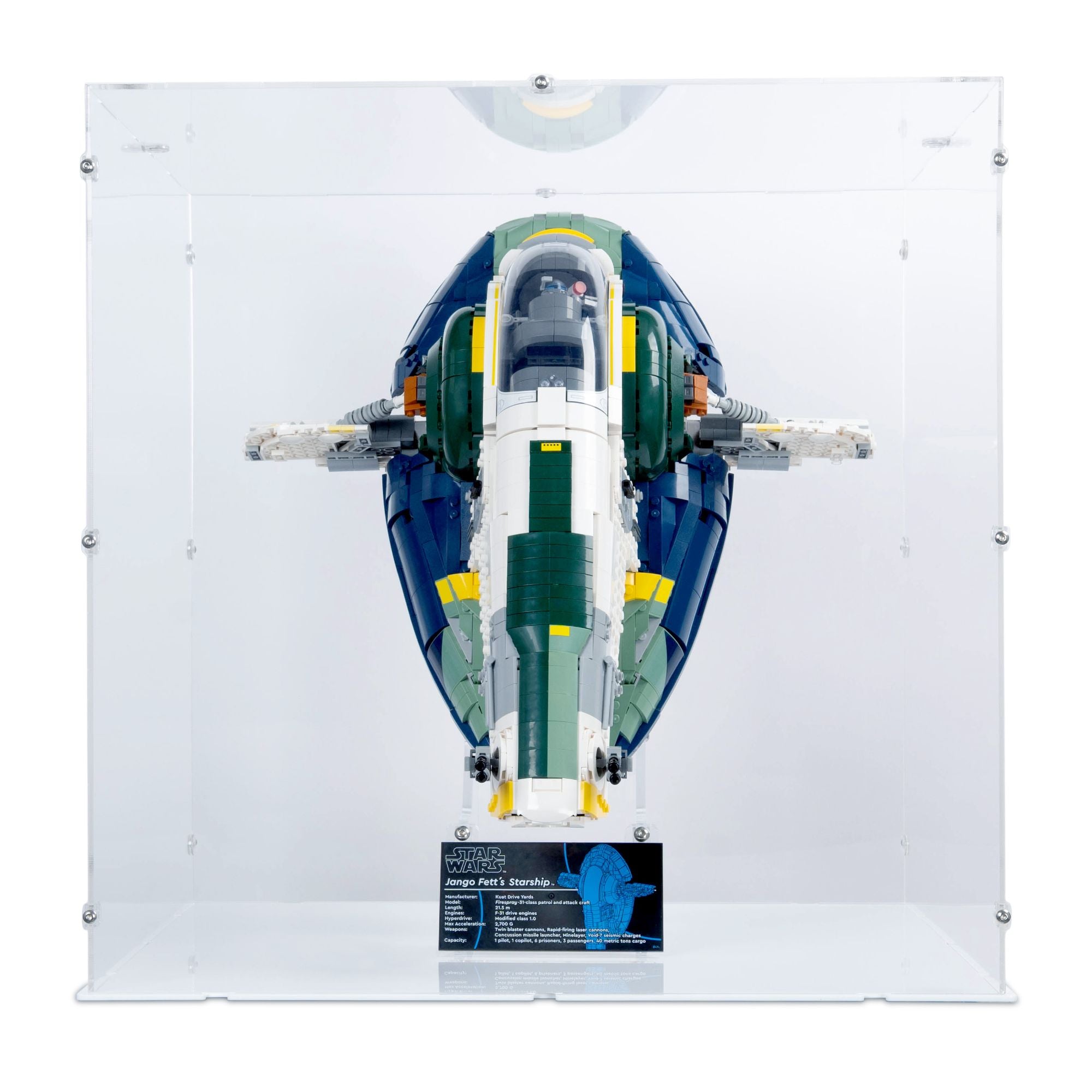 UCS Jango Fett's Firespray-Class Starship Display Case for LEGO 75409