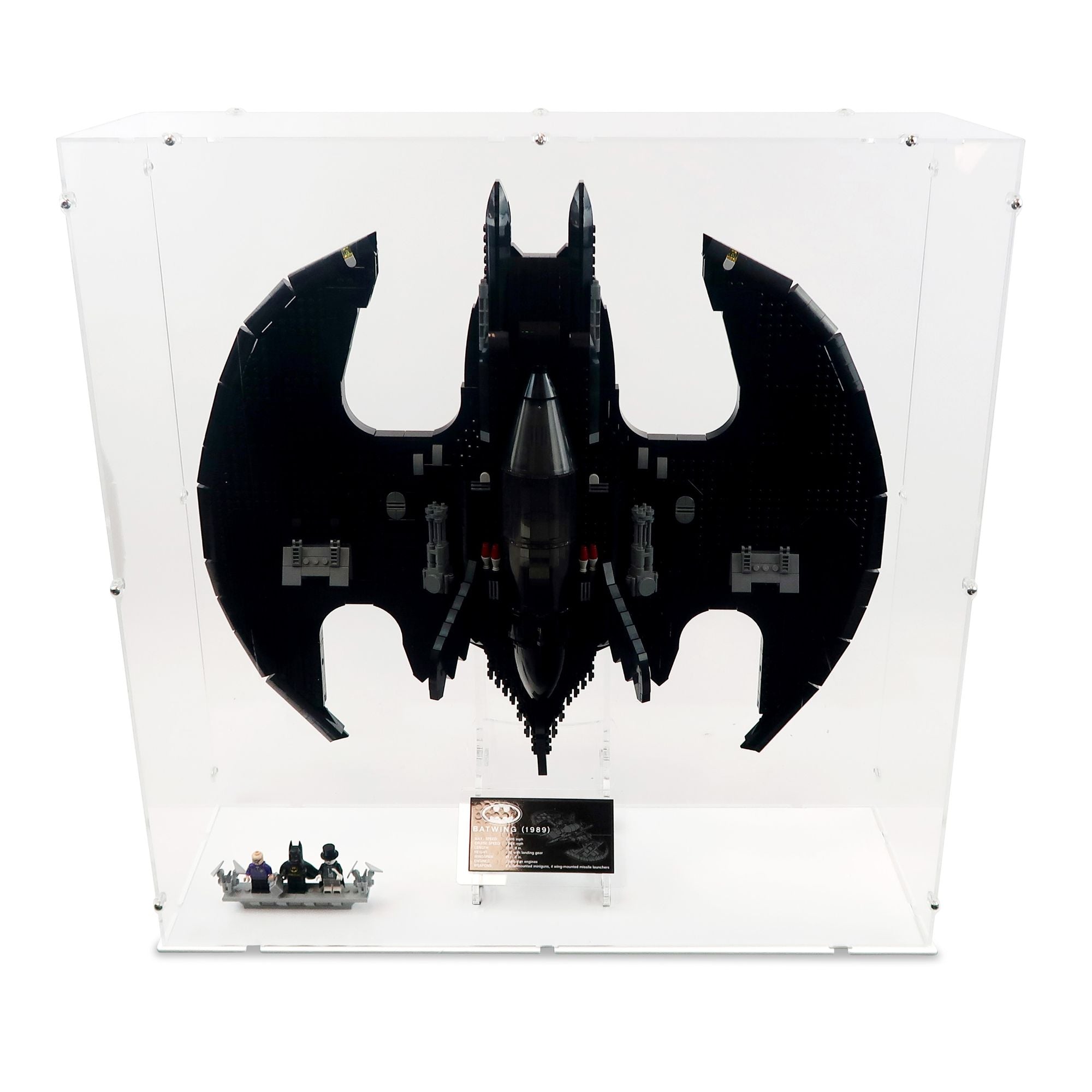 UCS 1989 Batwing (Vertical) Display Case & Stand for LEGO 76161